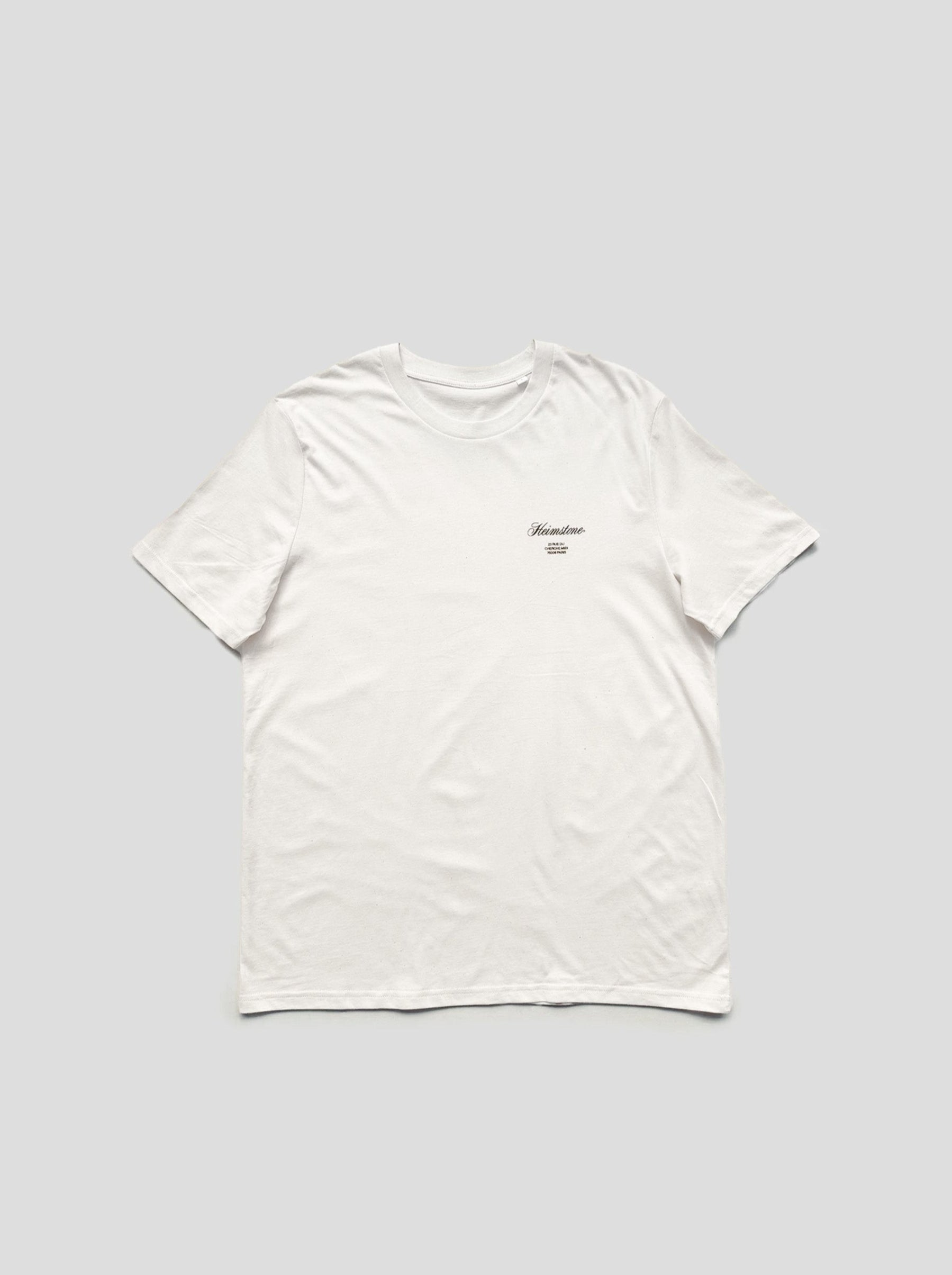 T-shirt Collector Unisexe – Crême avec Logo Heimstone Noir