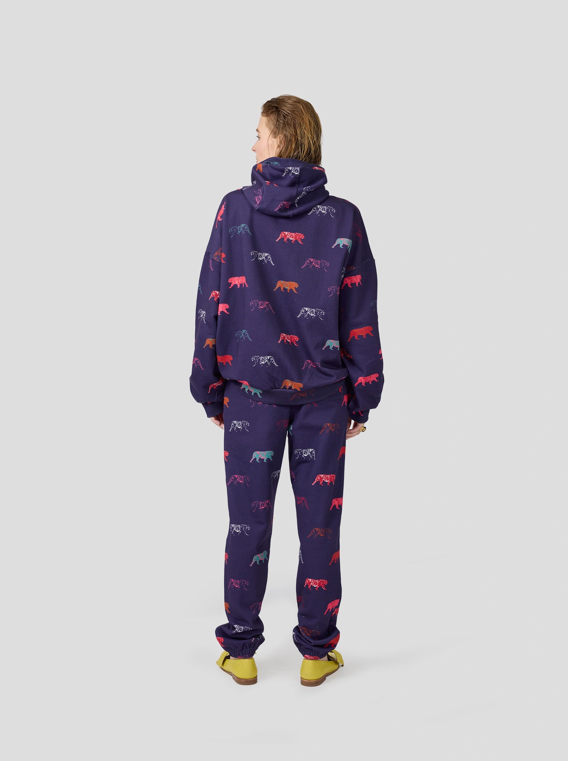 Pantalon Kiara en molleton imprimé Tigré