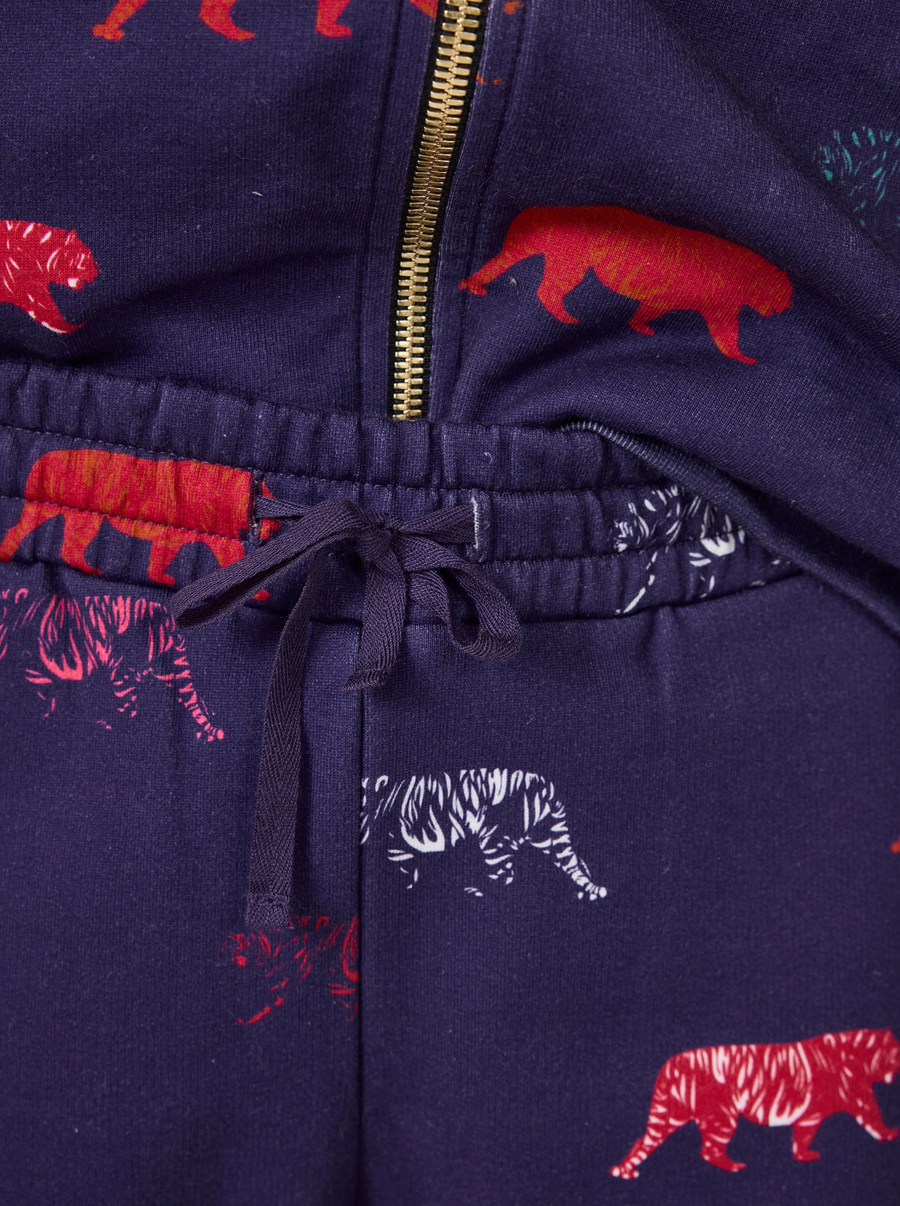 Pantalon Kiara en molleton imprimé Tigré