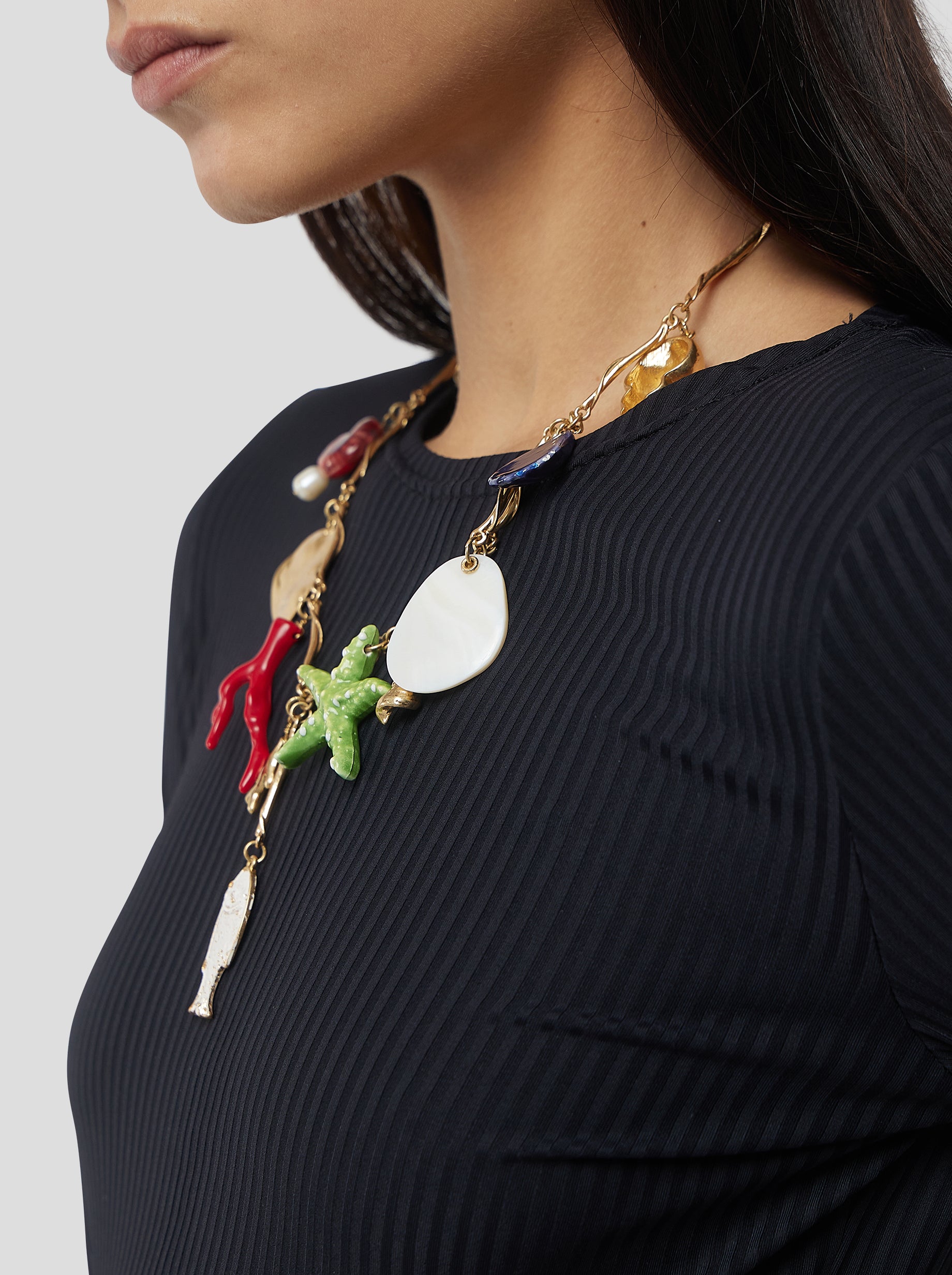 Samy Top in Black sculpting ribbed jersey