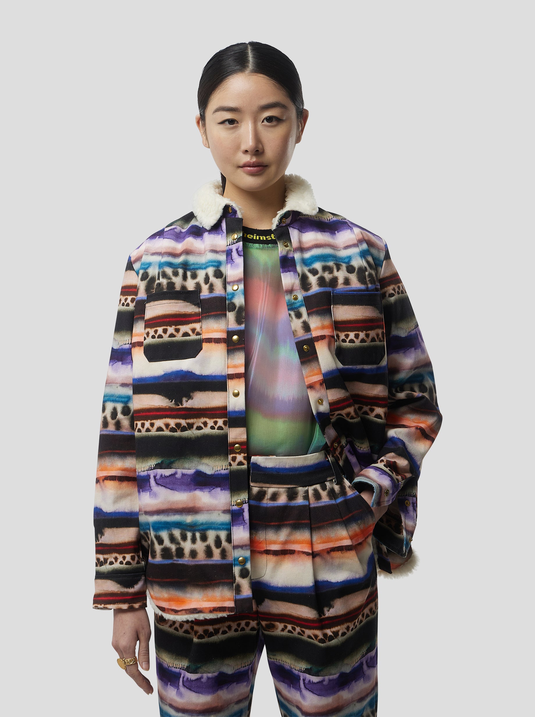 Sur-chemise Dori en Imprimé Edgewalk sur denim