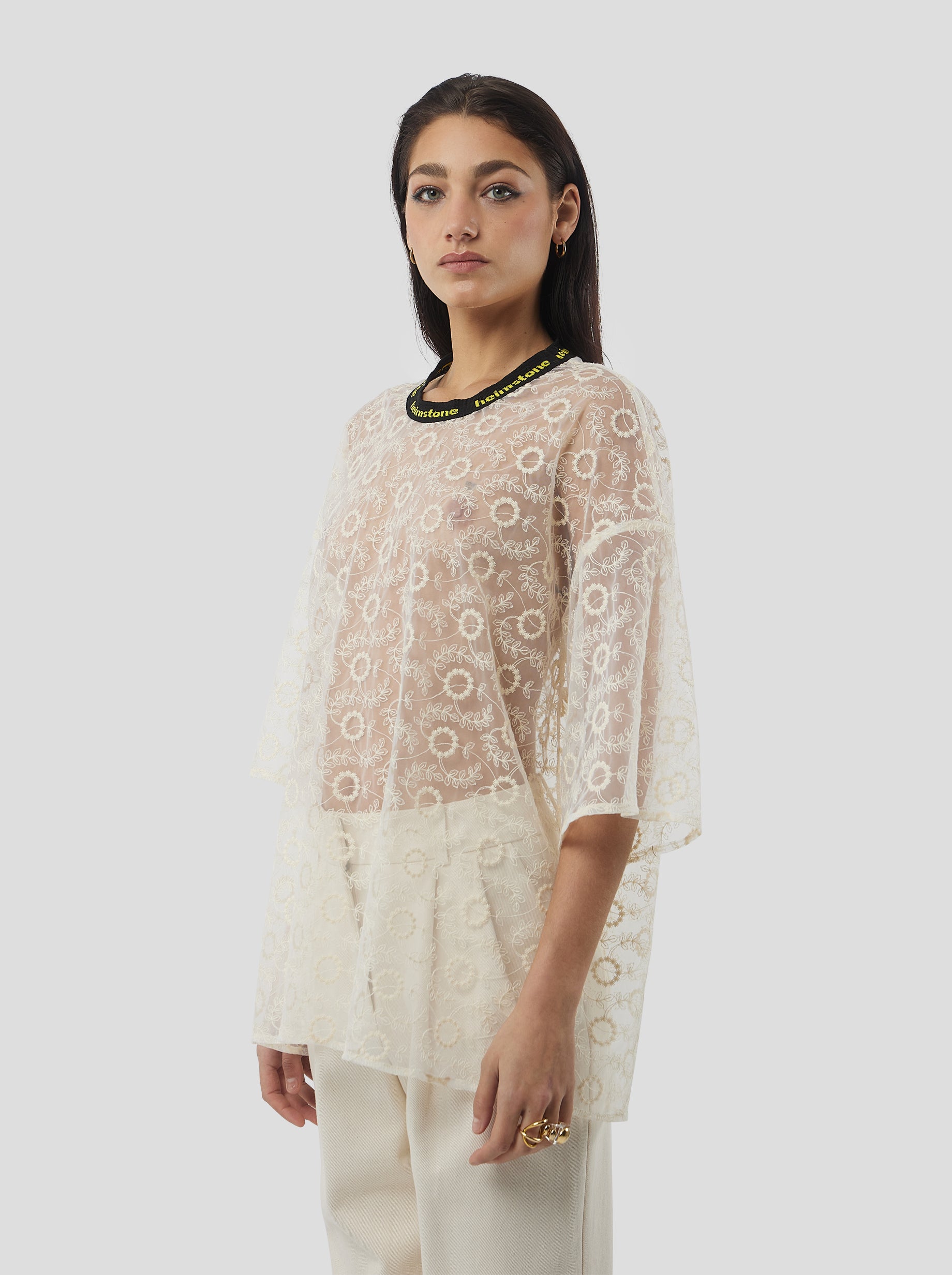 Basket T-Shirt in Ecume Lace