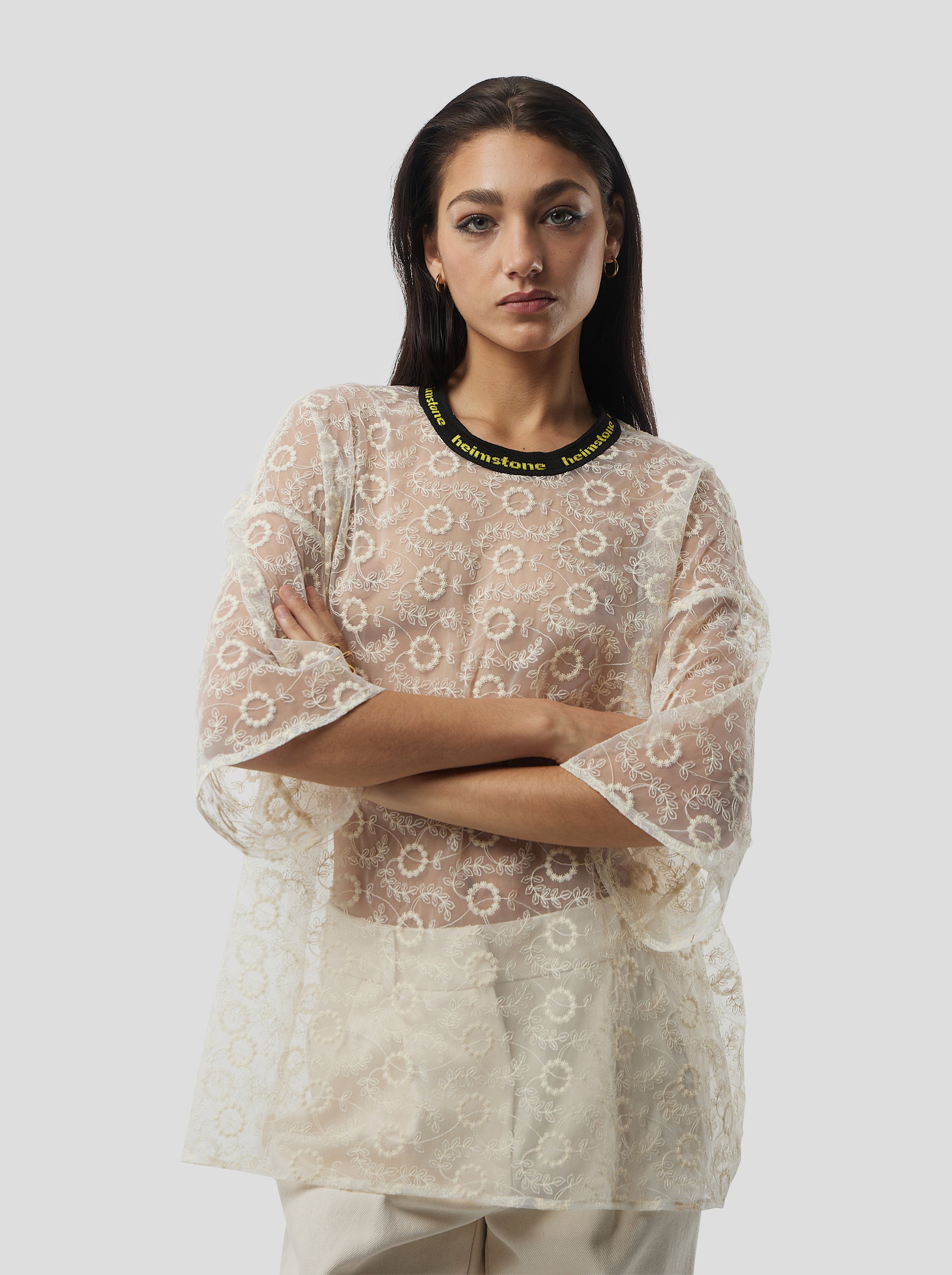 Basket T-Shirt in Ecume Lace
