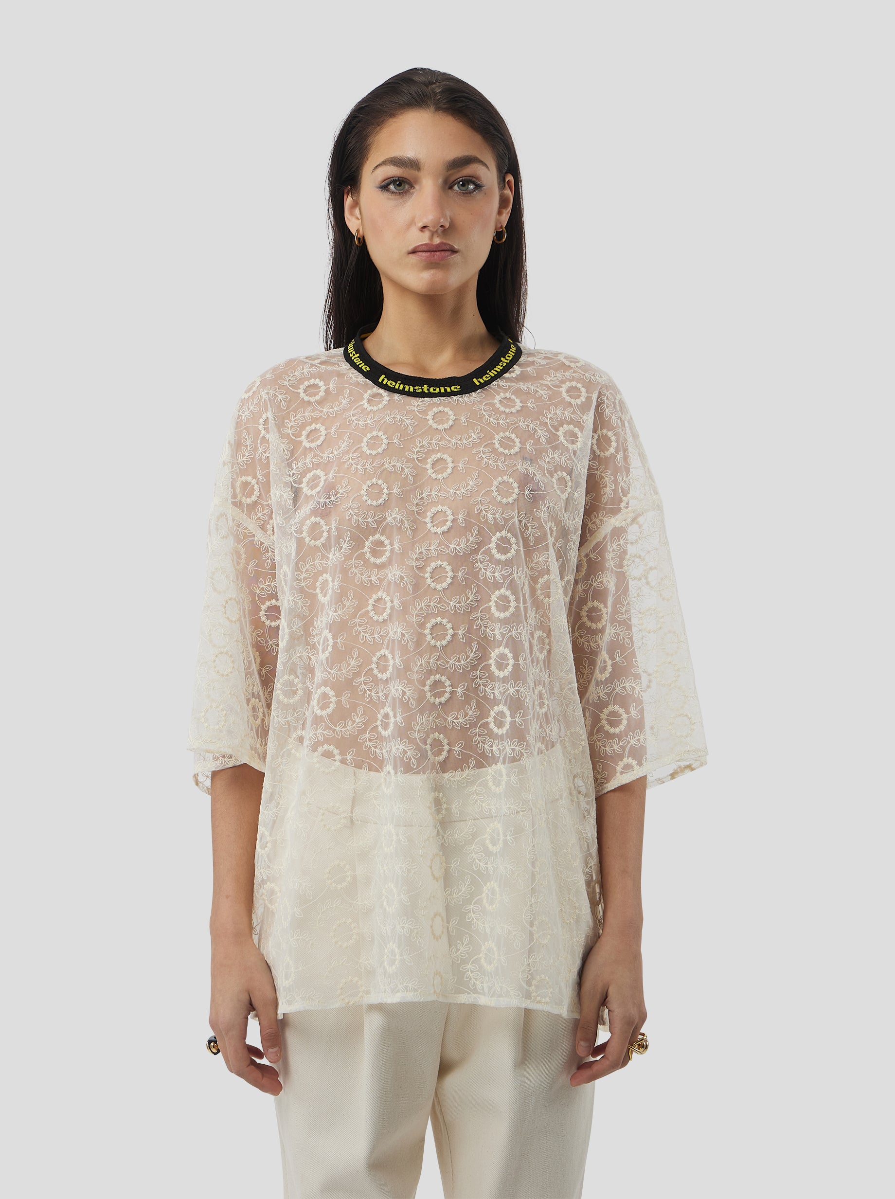 Basket T-Shirt in Ecume Lace