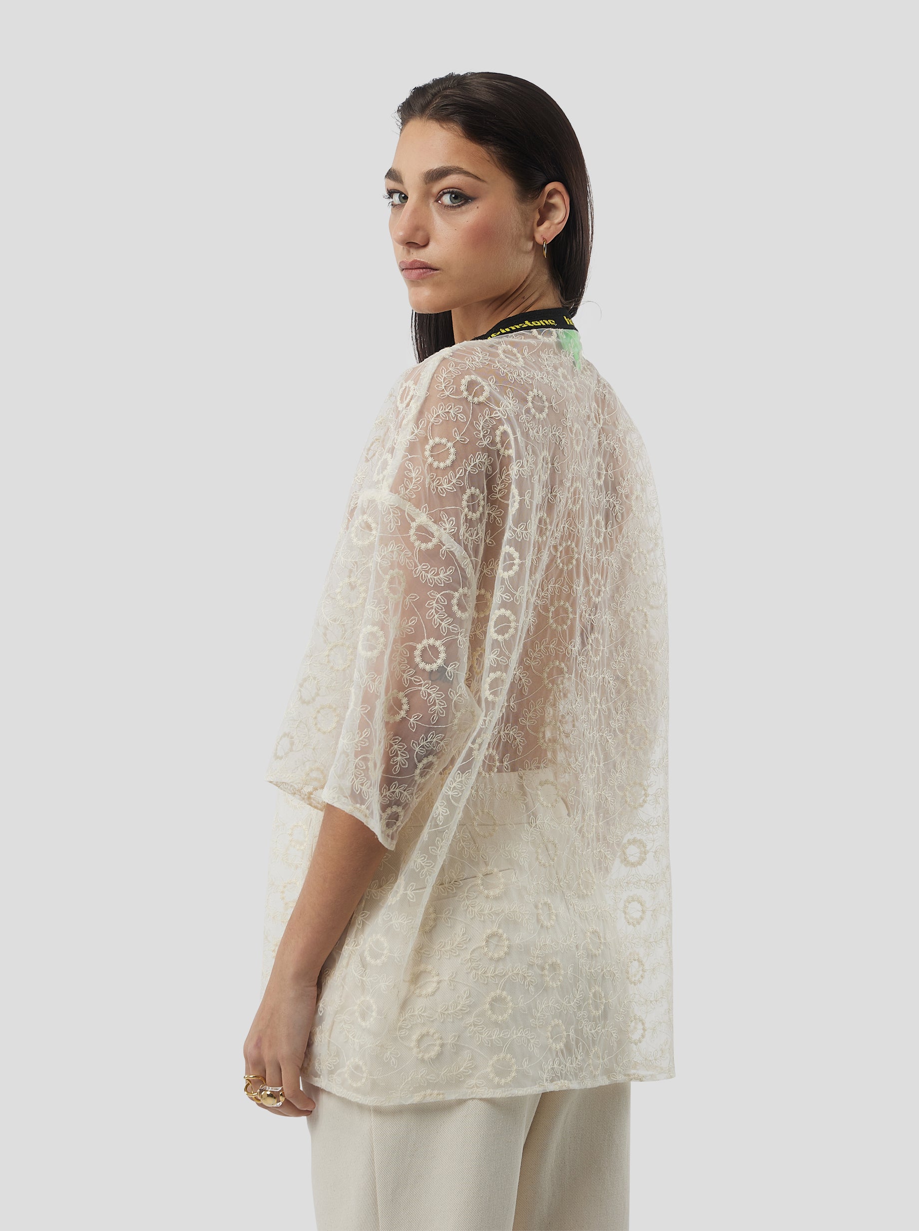 Basket T-Shirt in Ecume Lace