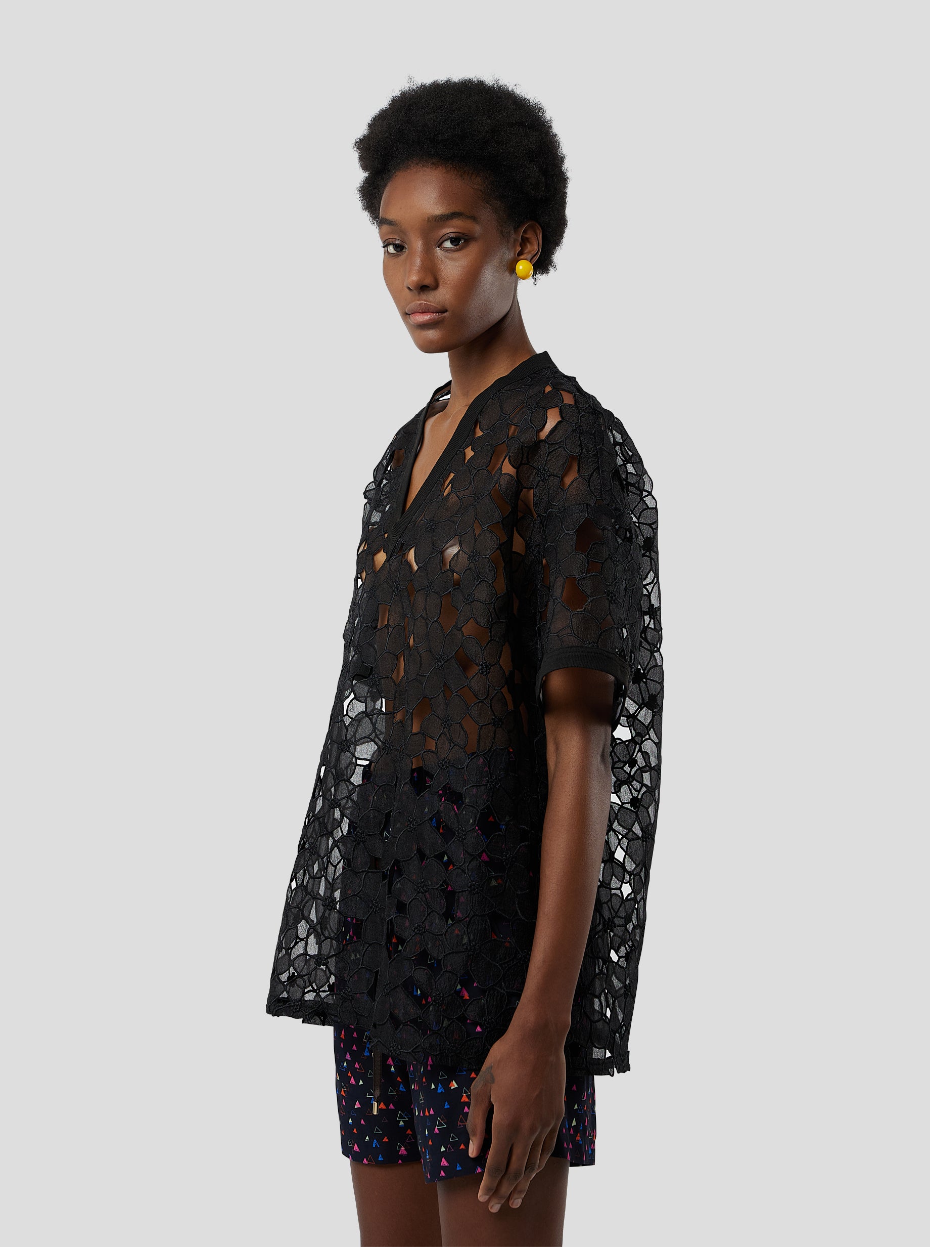 T-shirt dunkin en Dentelle Laurier brulé