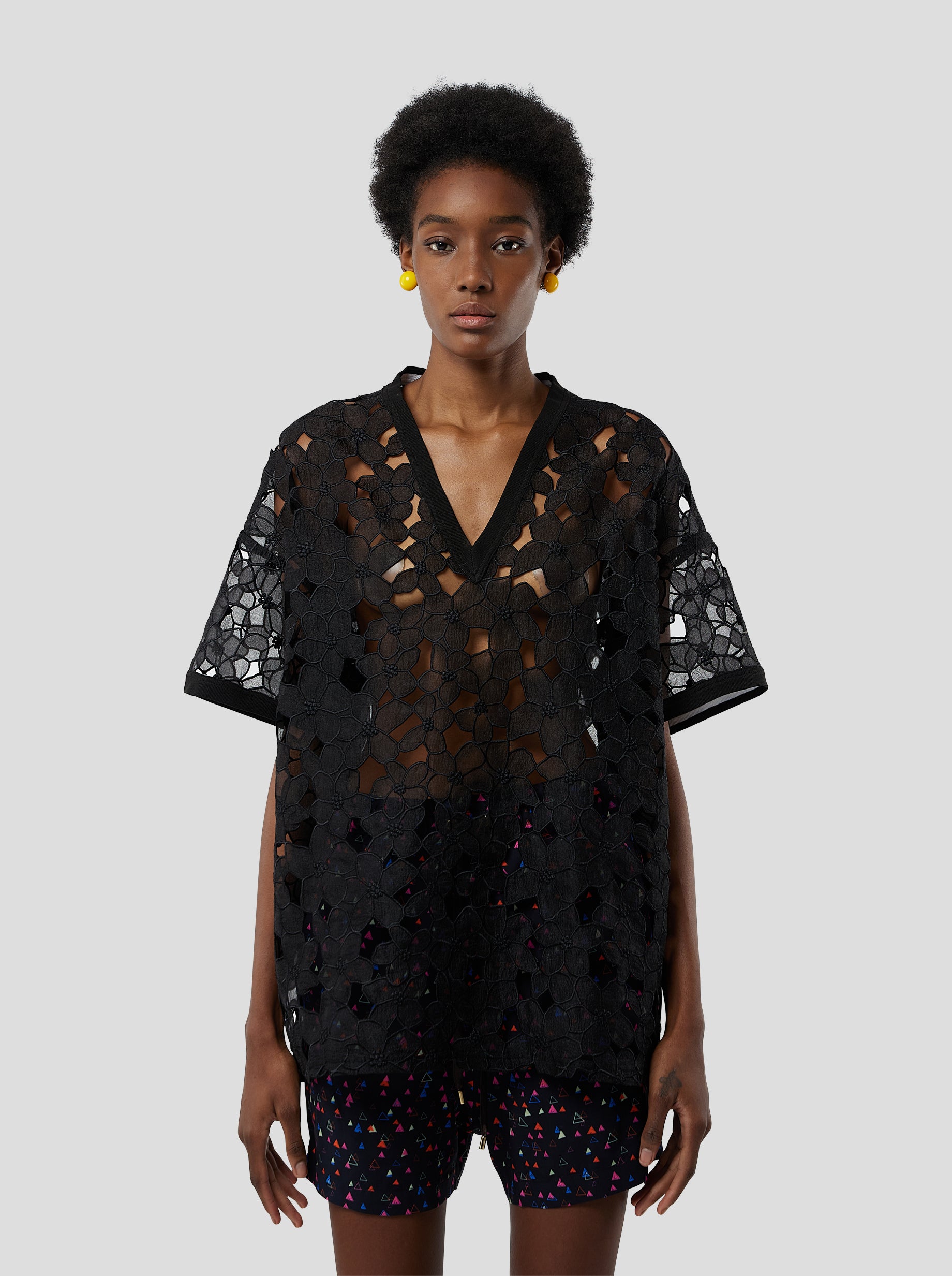 T-shirt dunkin en Dentelle Laurier brulé