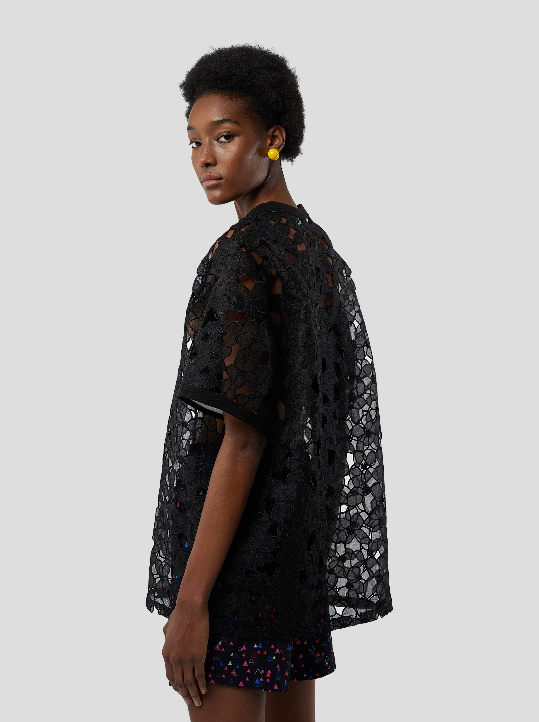 T-shirt dunkin en Dentelle Laurier brulé