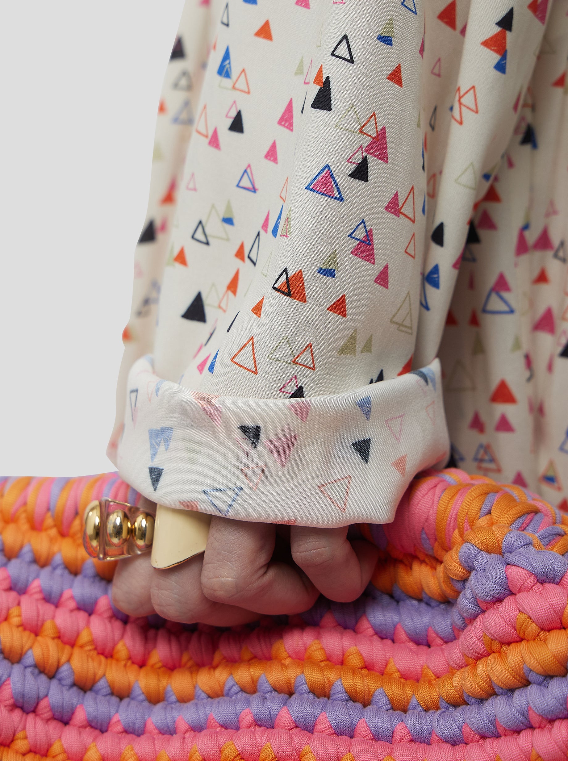 King T-Shirt in Ecru Stracciatella print