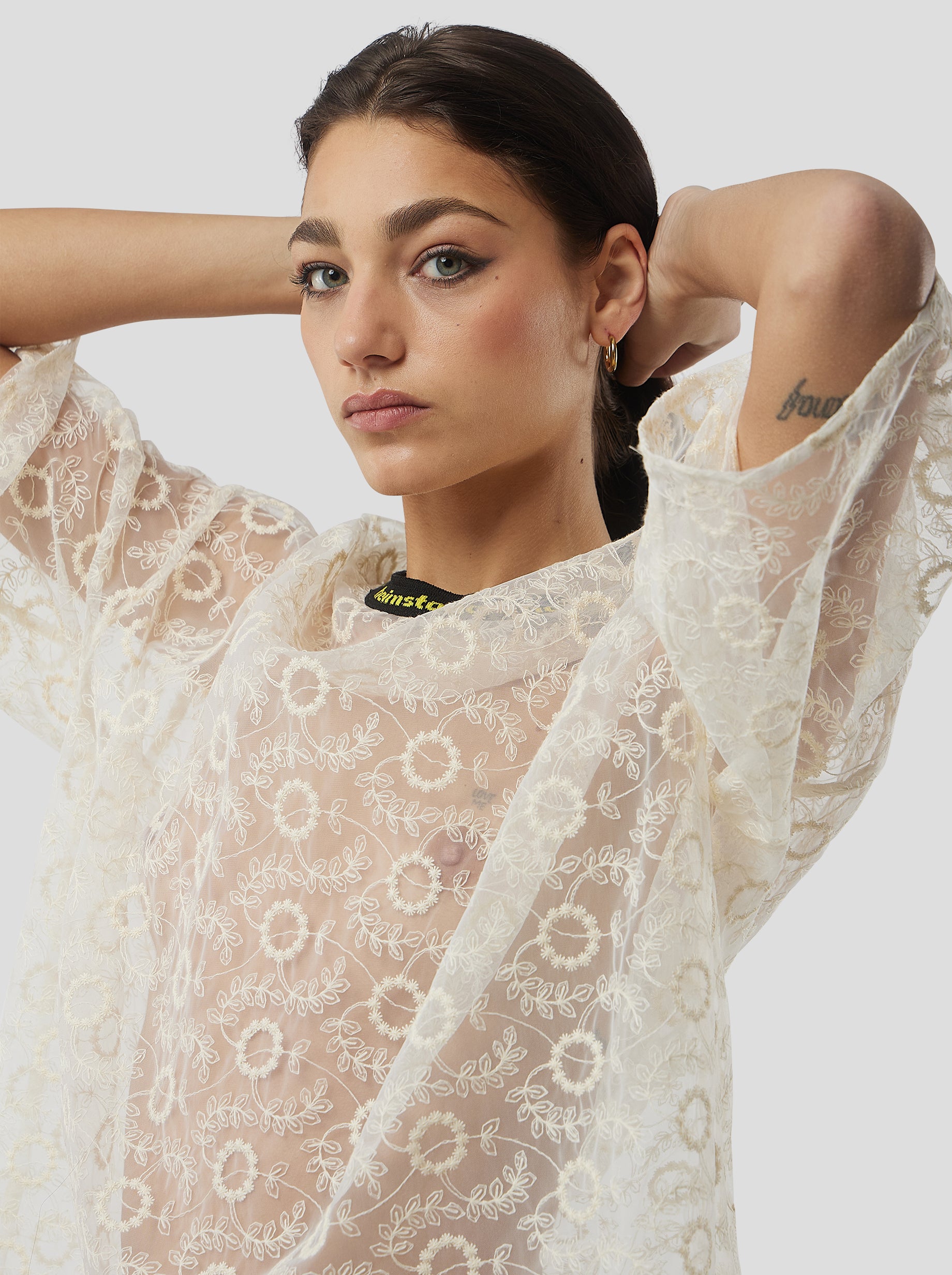 Basket T-Shirt in Ecume Lace