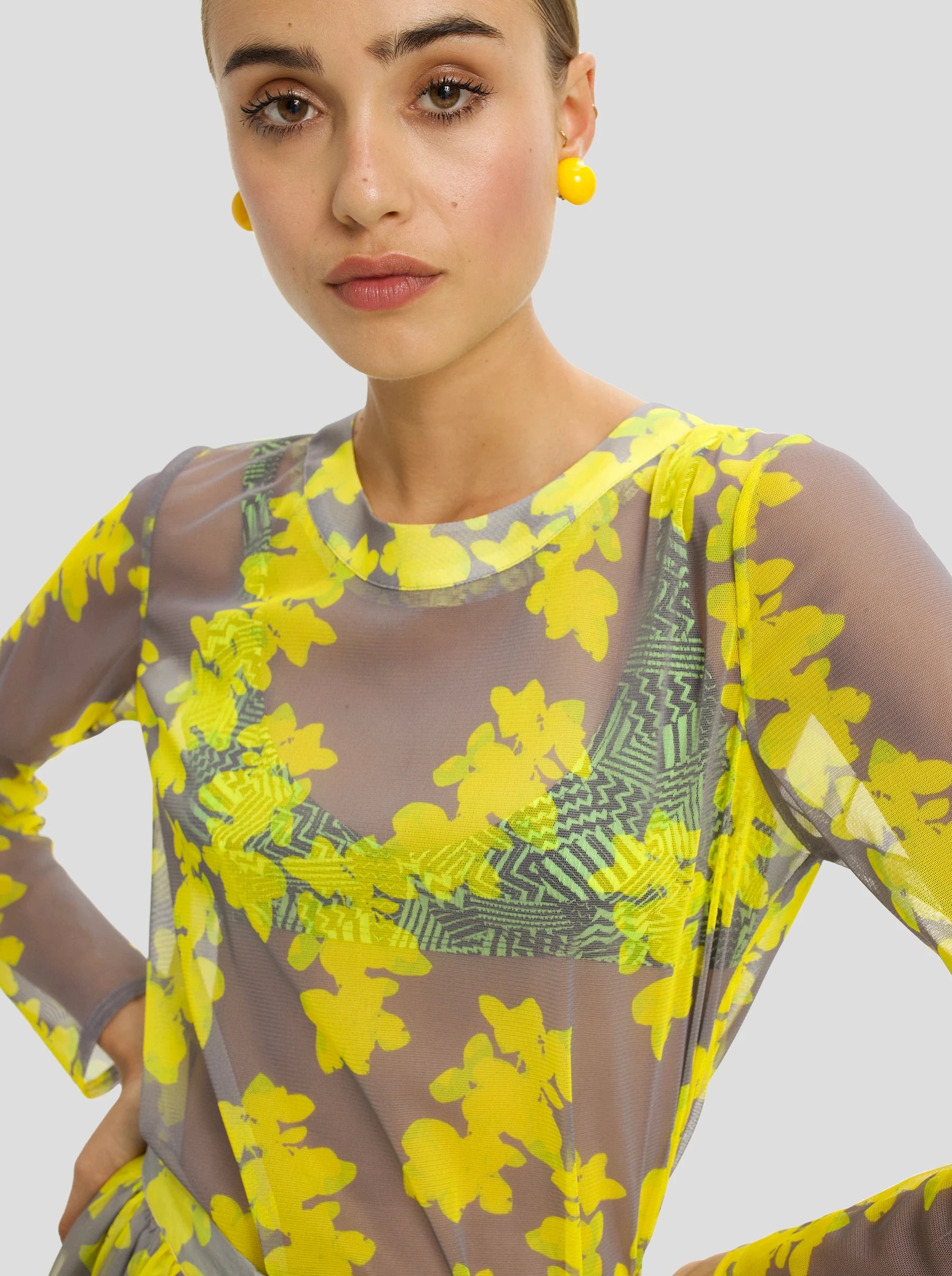 Top Cloud en imprimé Radio sur Mousseline