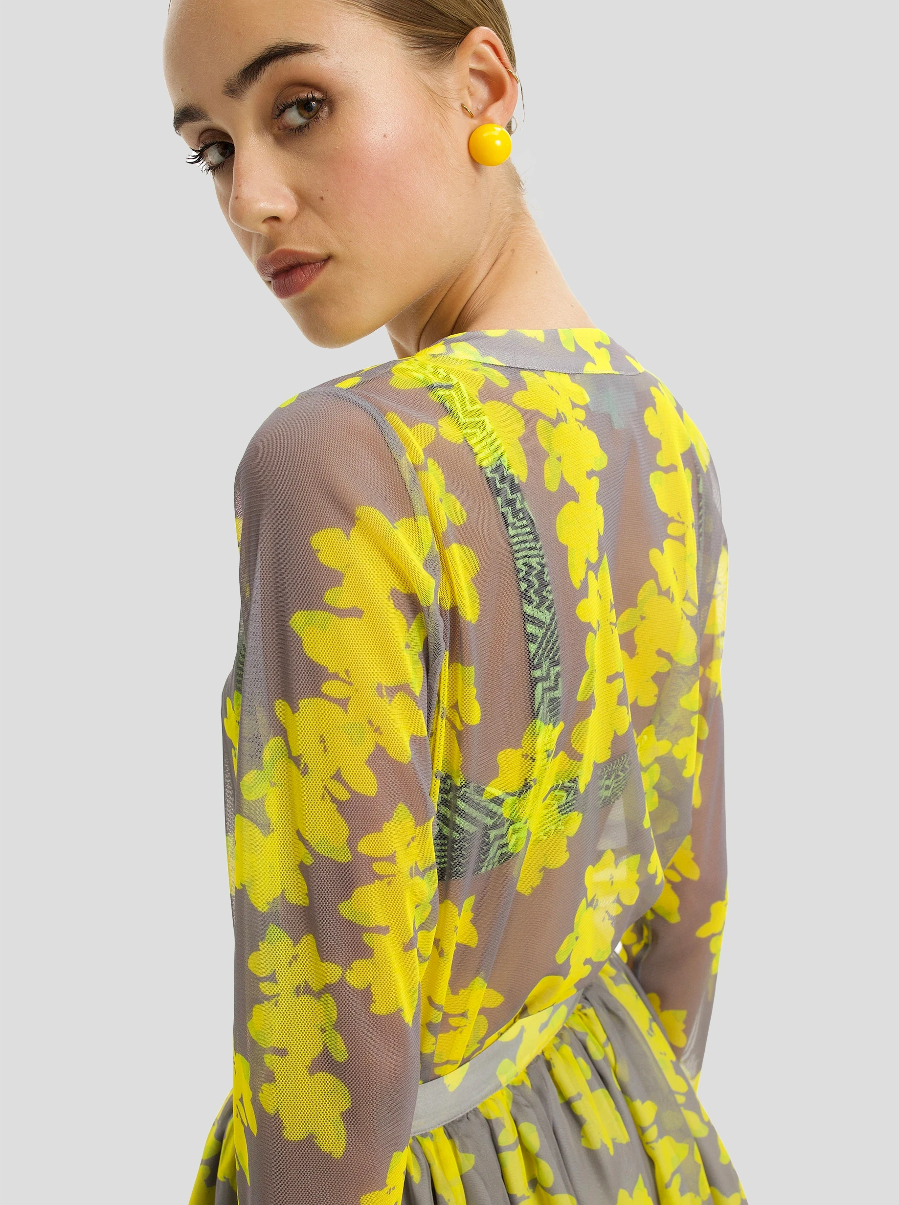 Top Cloud en imprimé Radio sur Mousseline