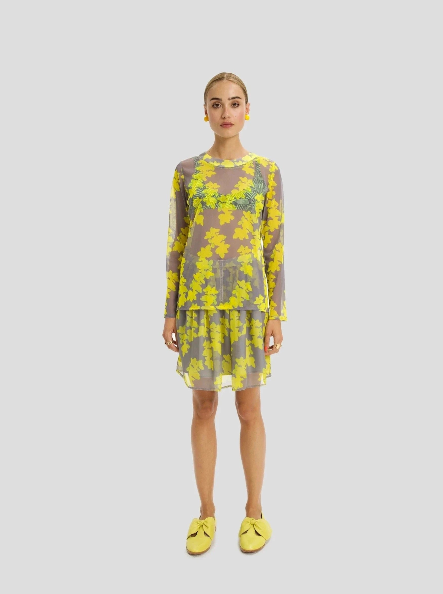 Top Cloud en imprimé Radio sur Mousseline