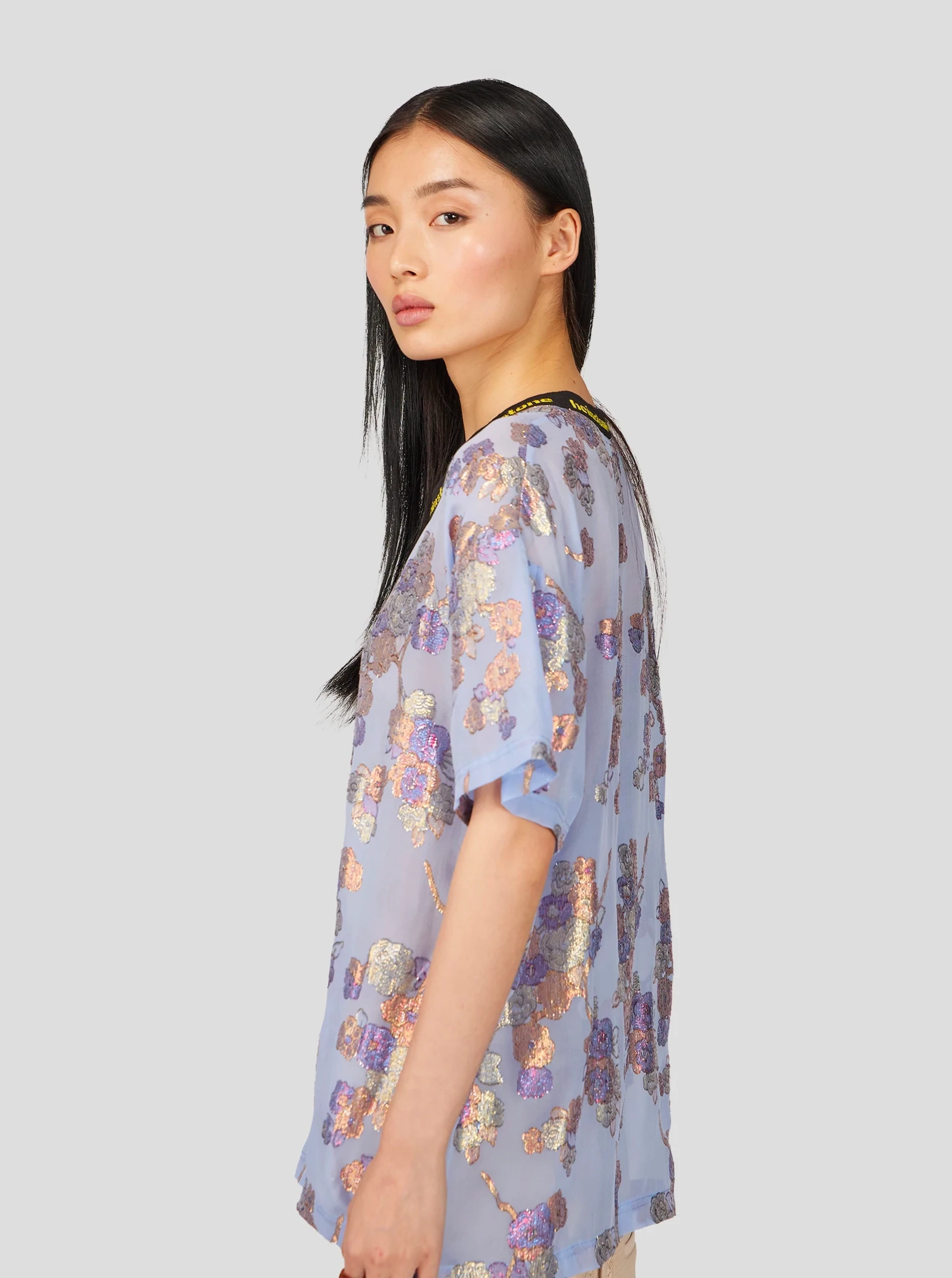 T-Shirt Dédé en Broderie Herbier Brume