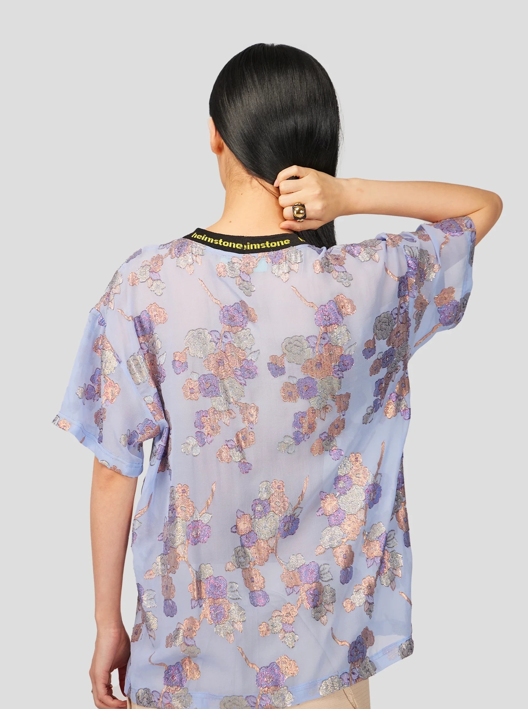 T-Shirt Dédé en Broderie Herbier Brume