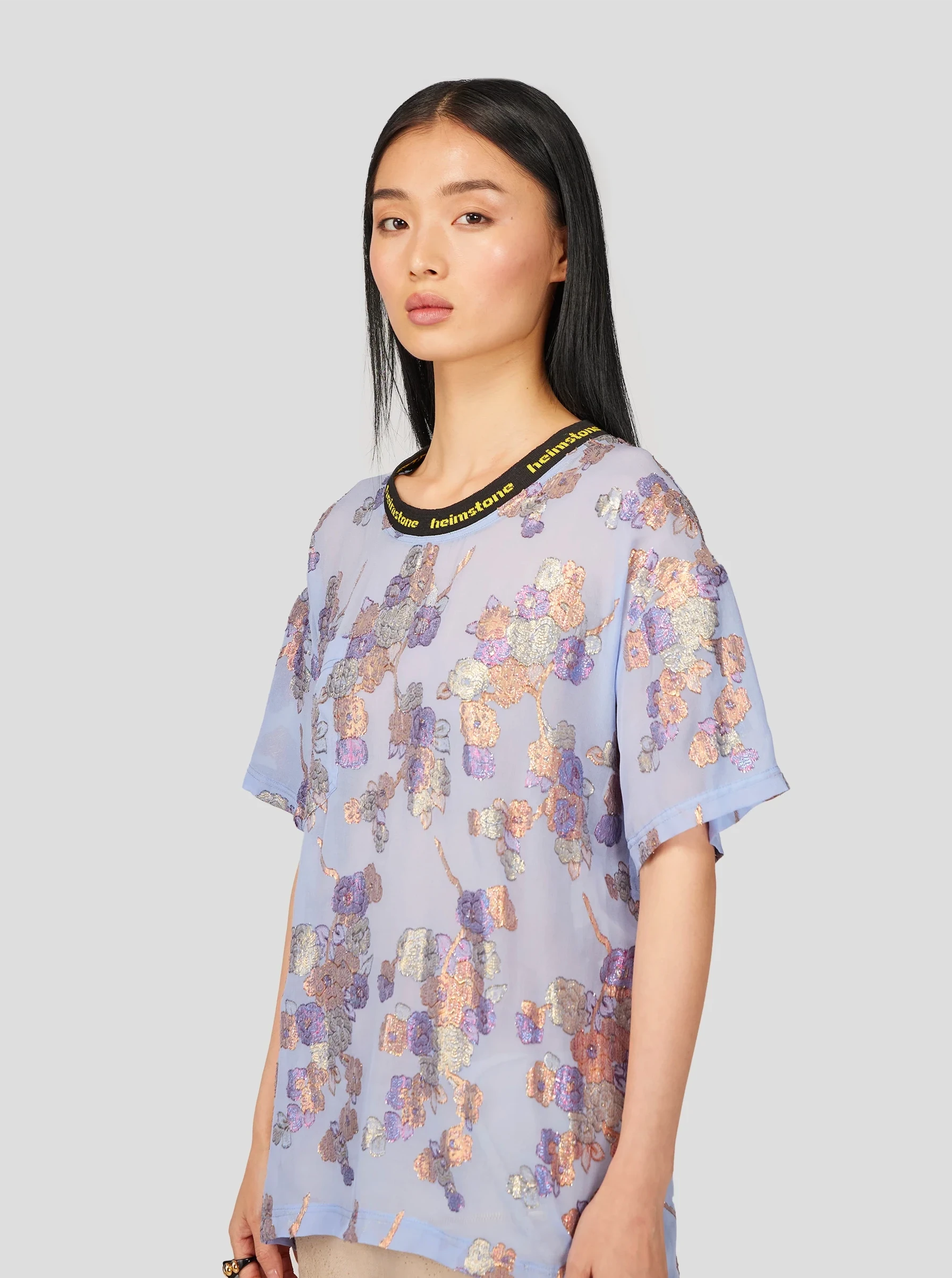 T-Shirt Dédé en Broderie Herbier Brume