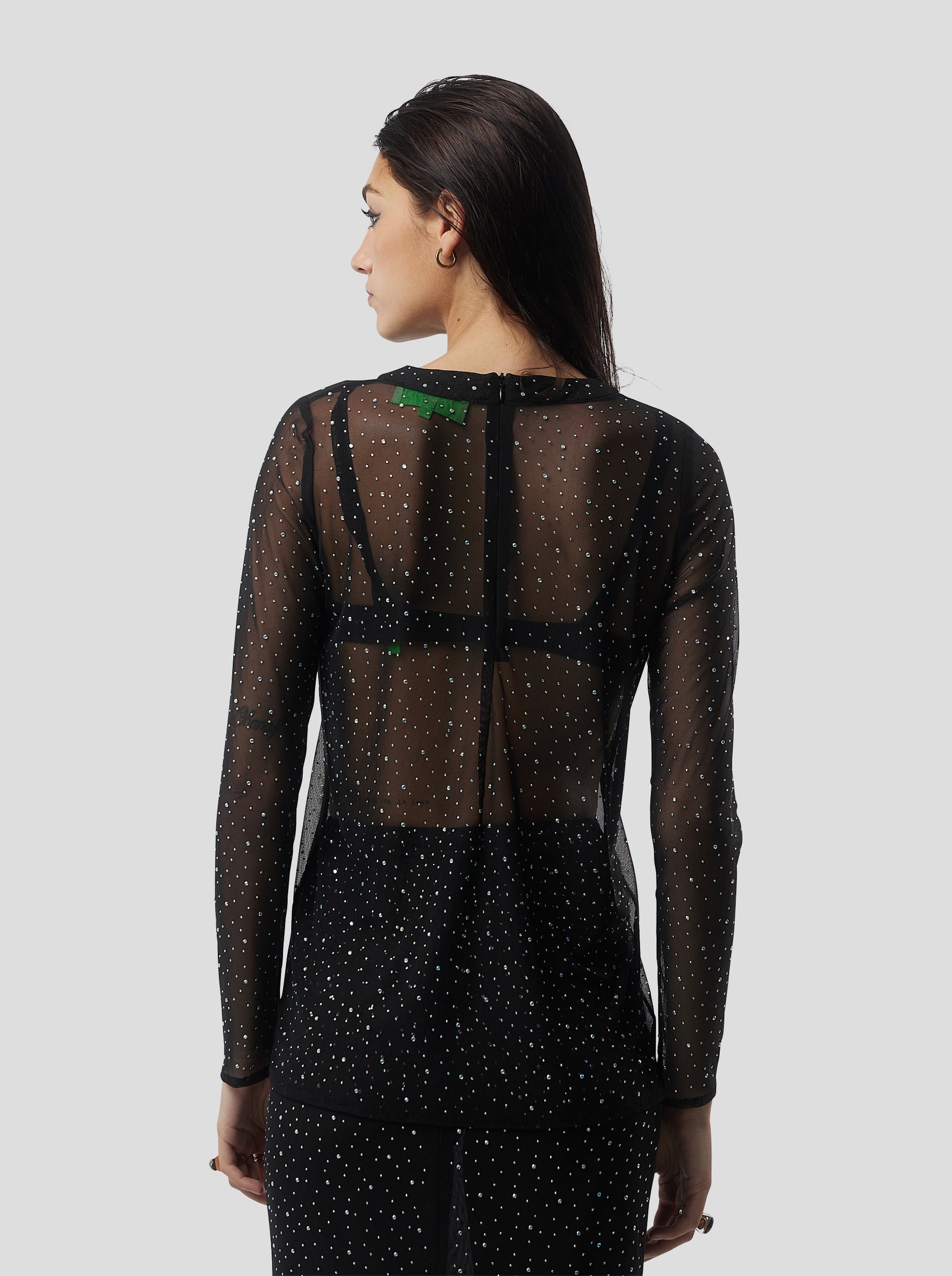 Gala Brassiere in Fragmented Black Soft Mesh