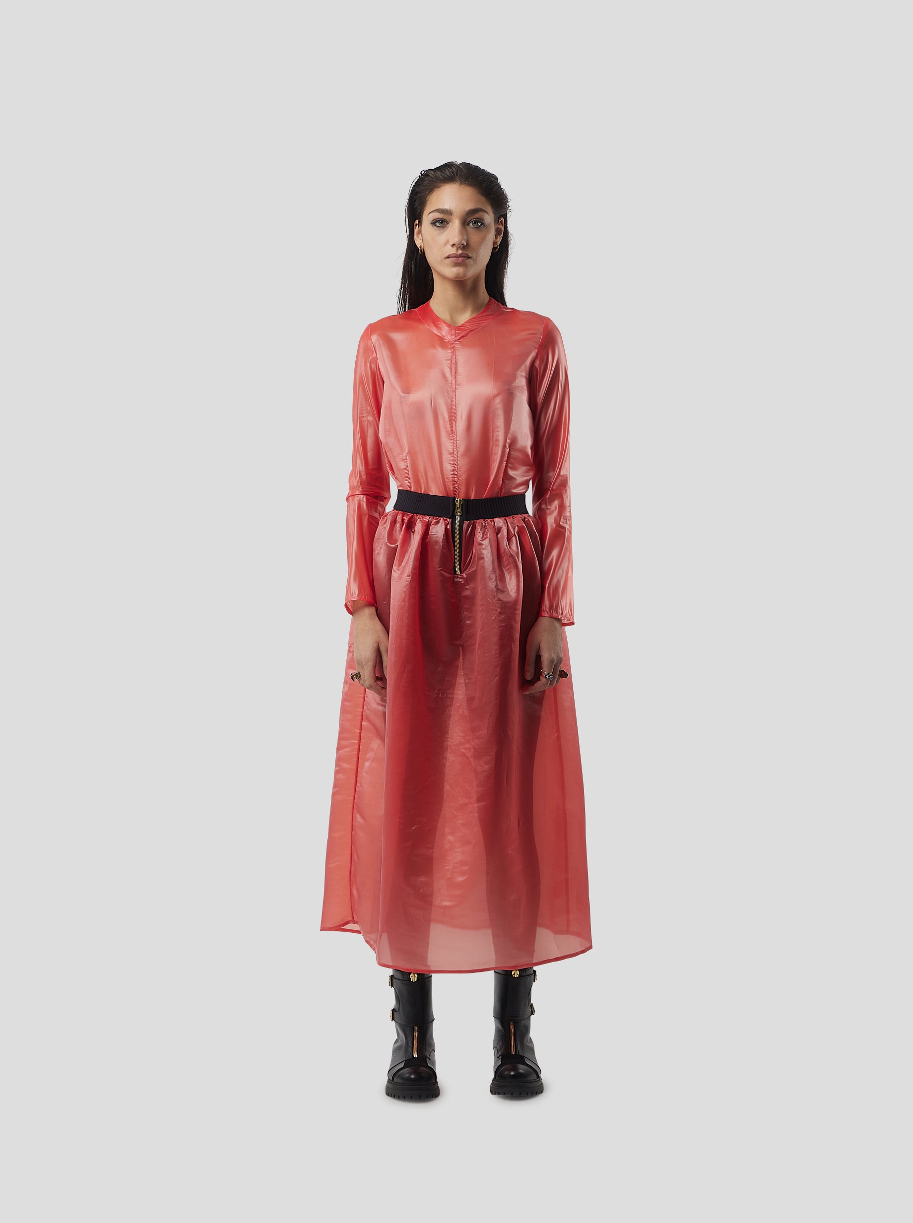 Cooper Top in Coral NeoShell voile