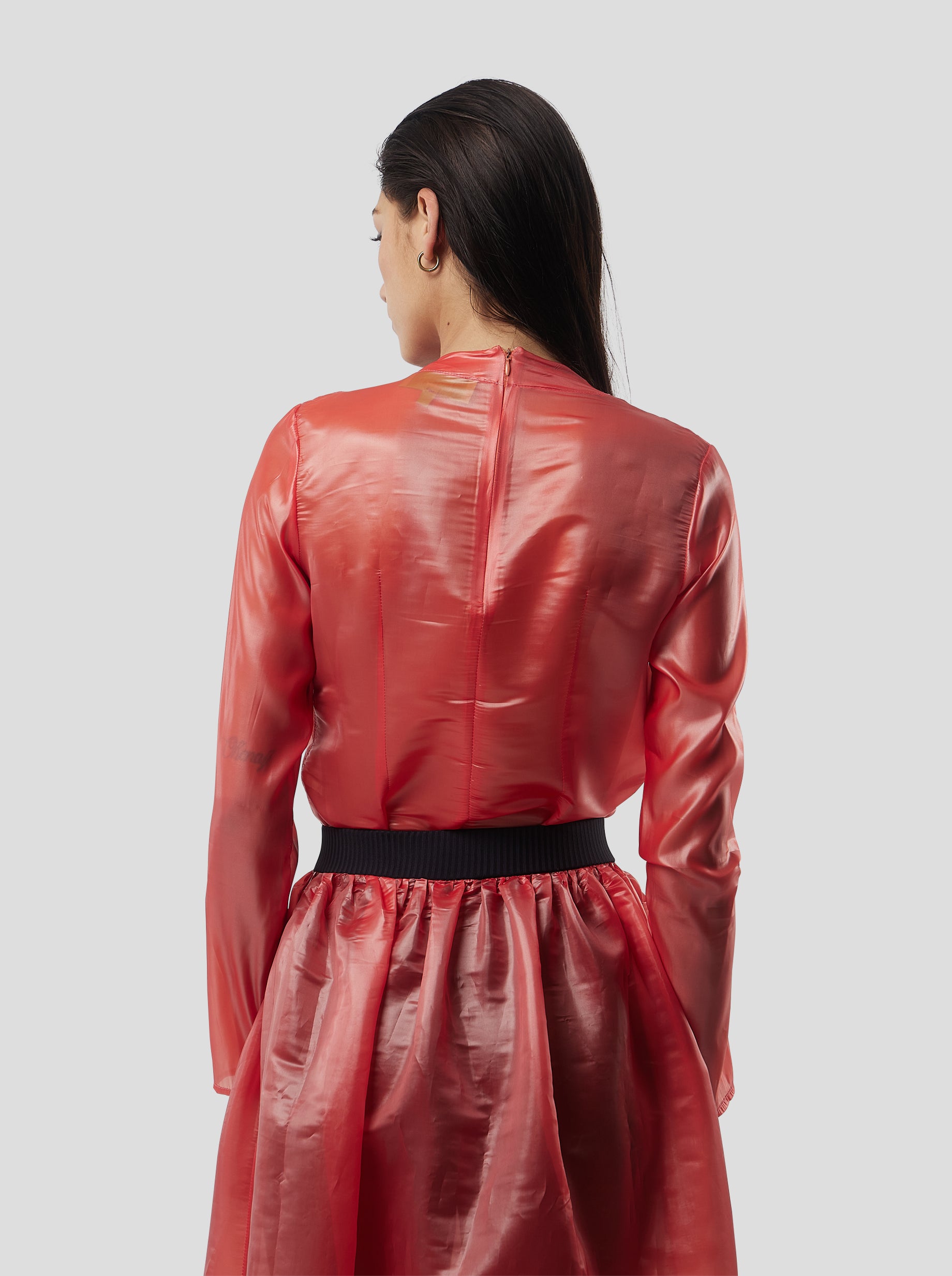 Cooper Top in Coral NeoShell voile