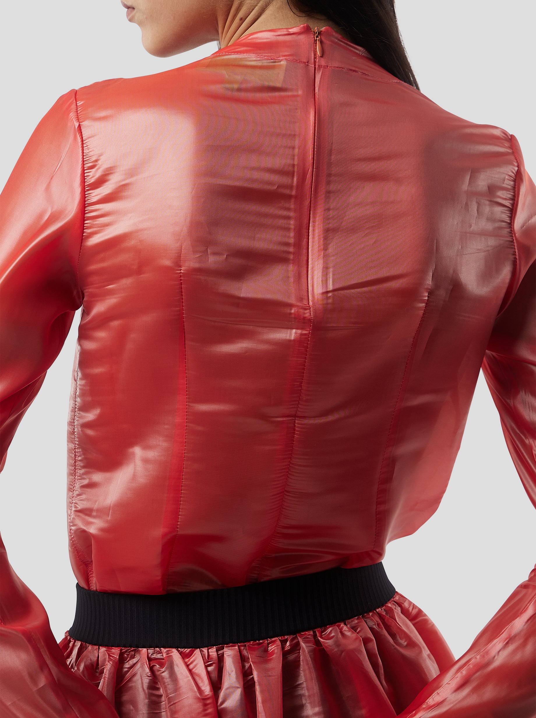 Cooper Top in Coral NeoShell voile