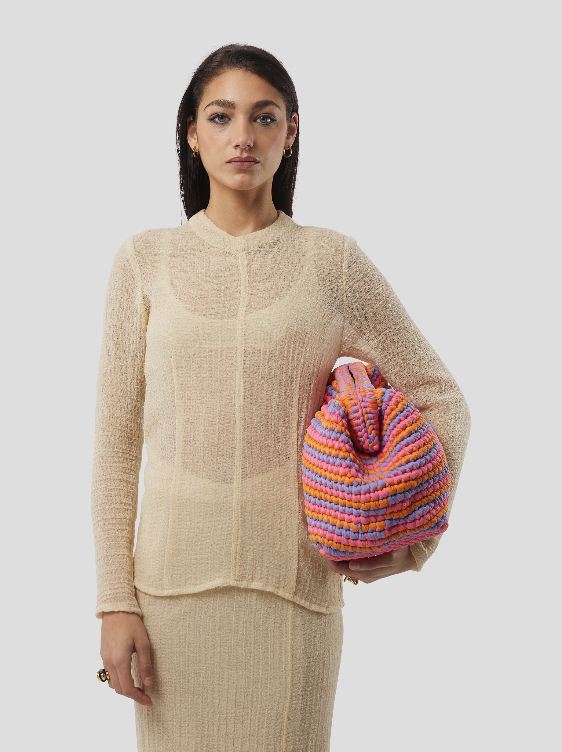 Cooper top in Sand salted voile