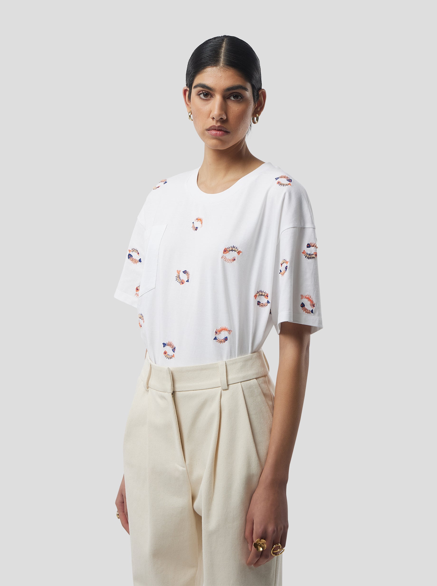 Fishbone Atlas T-shirt in white