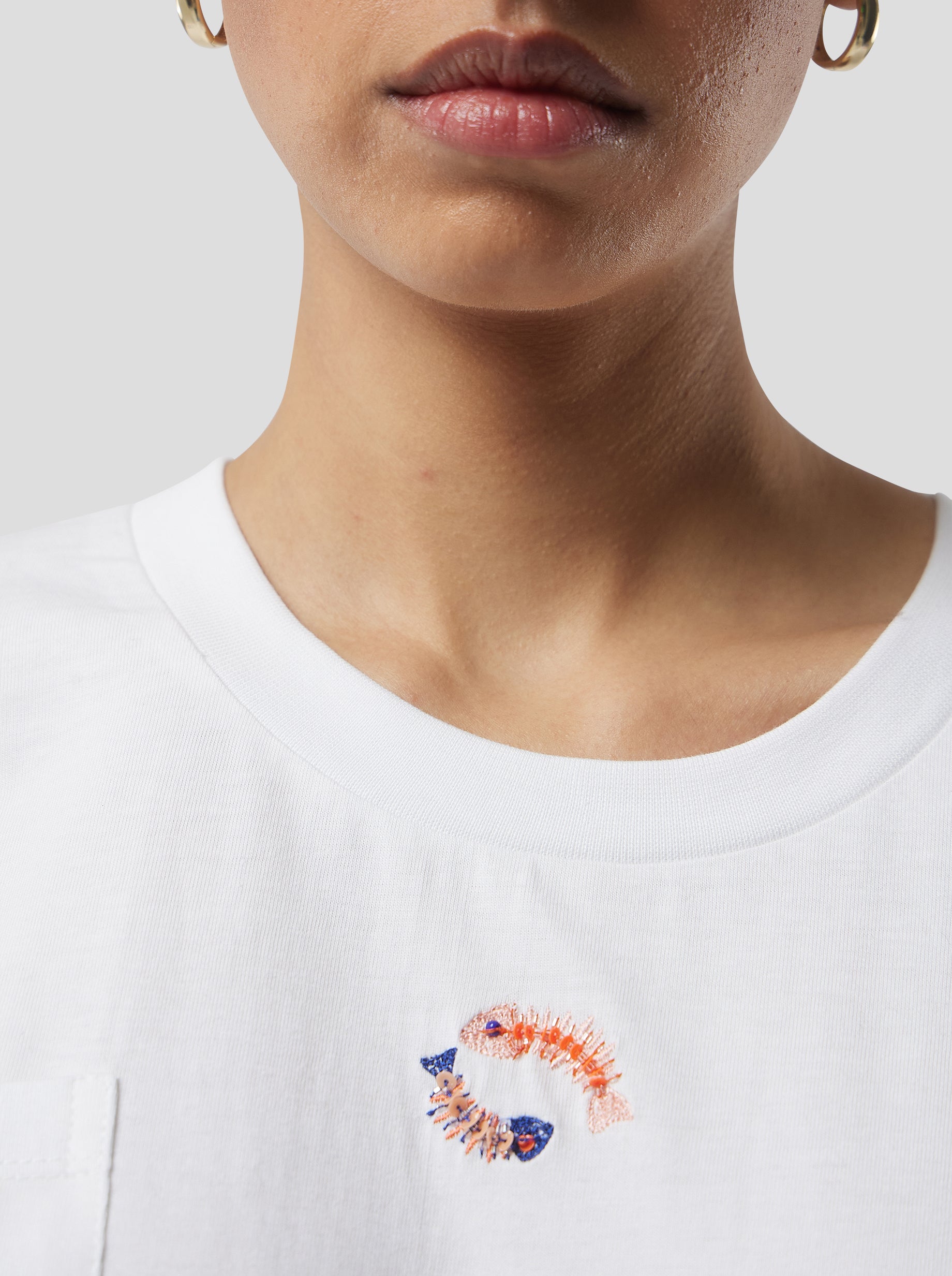 Fishbone Atlas T-shirt in white