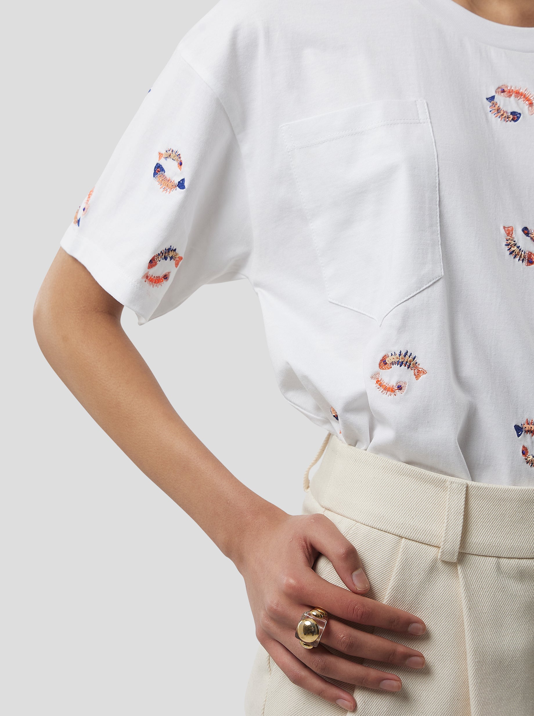 Fishbone Atlas T-shirt in white