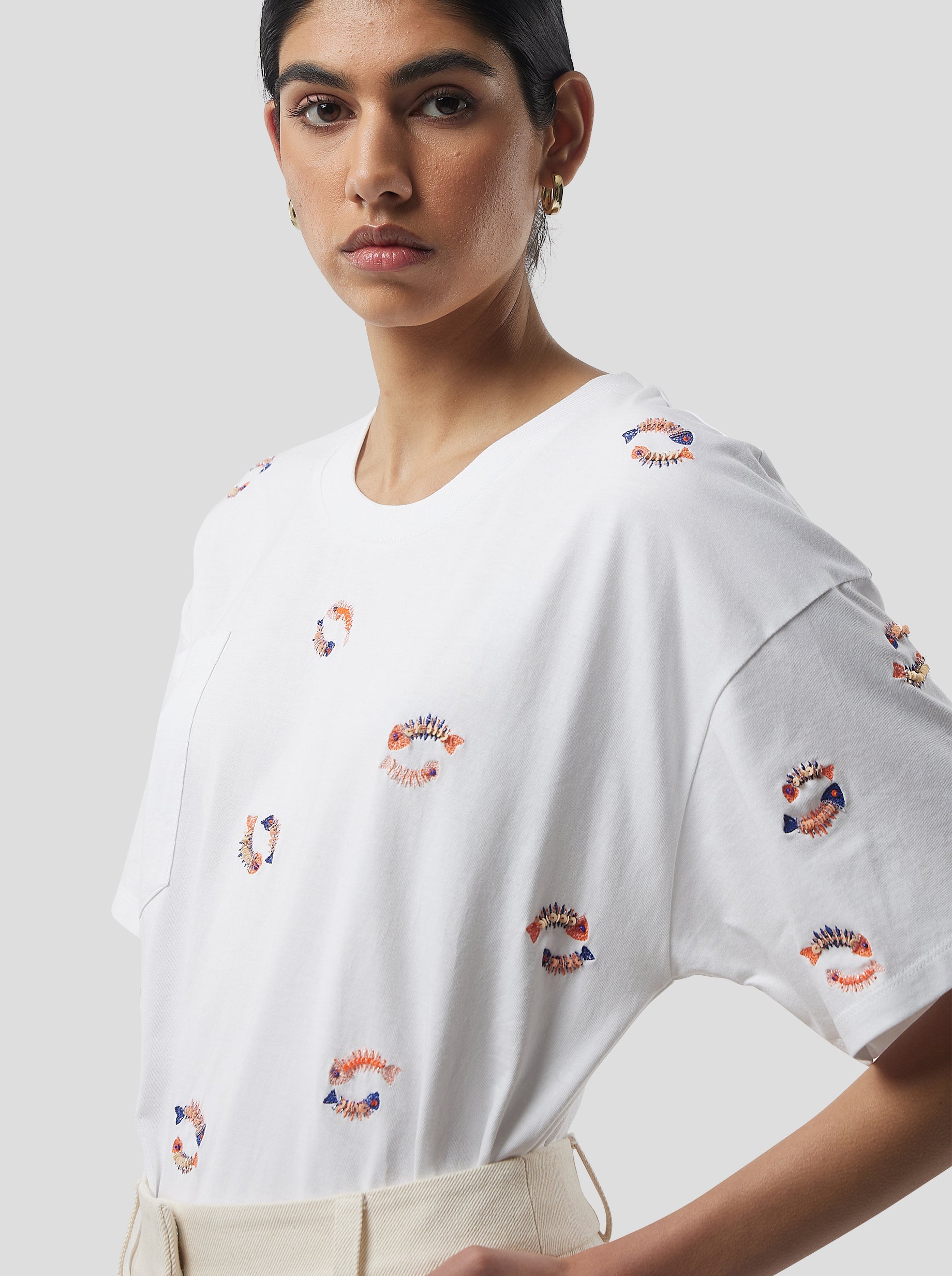 Fishbone Atlas T-shirt in white