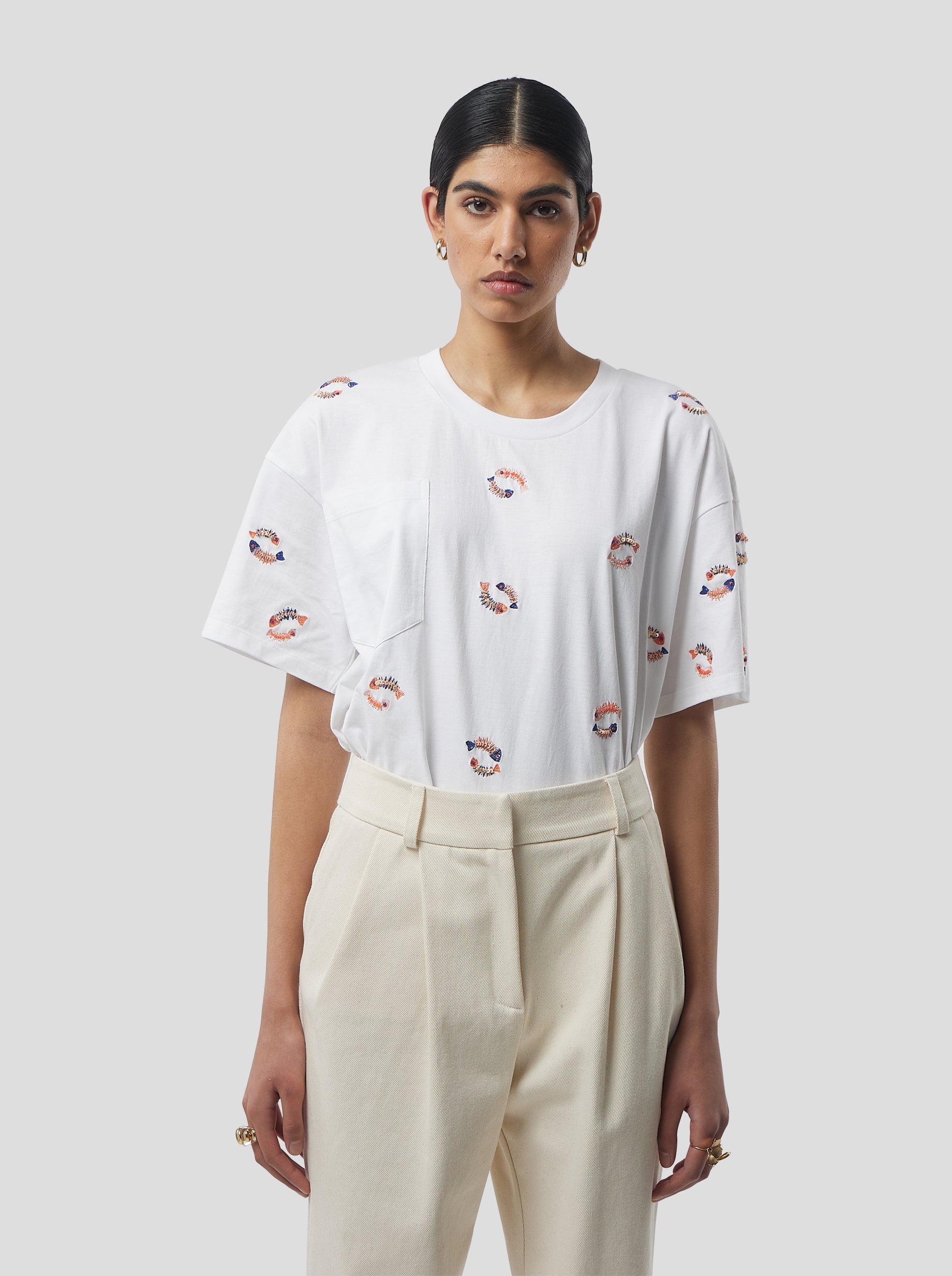 Fishbone Atlas T-shirt in white