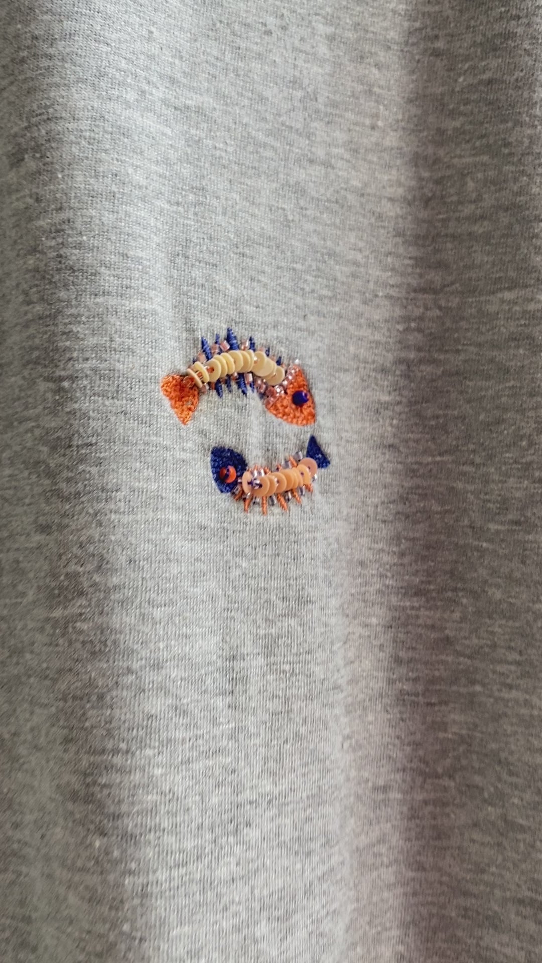 T-shirt Atlas gris en Fish bone