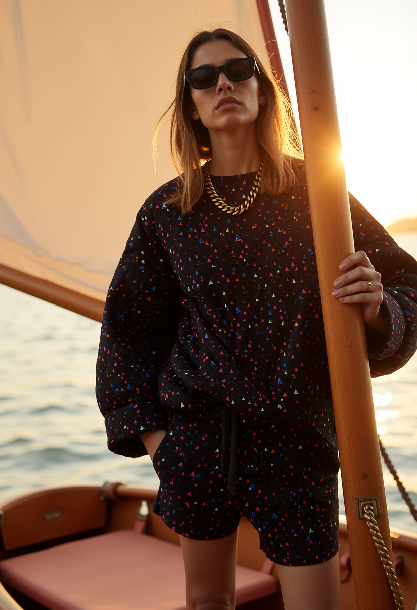 Eilish short in Black Zodiac Print