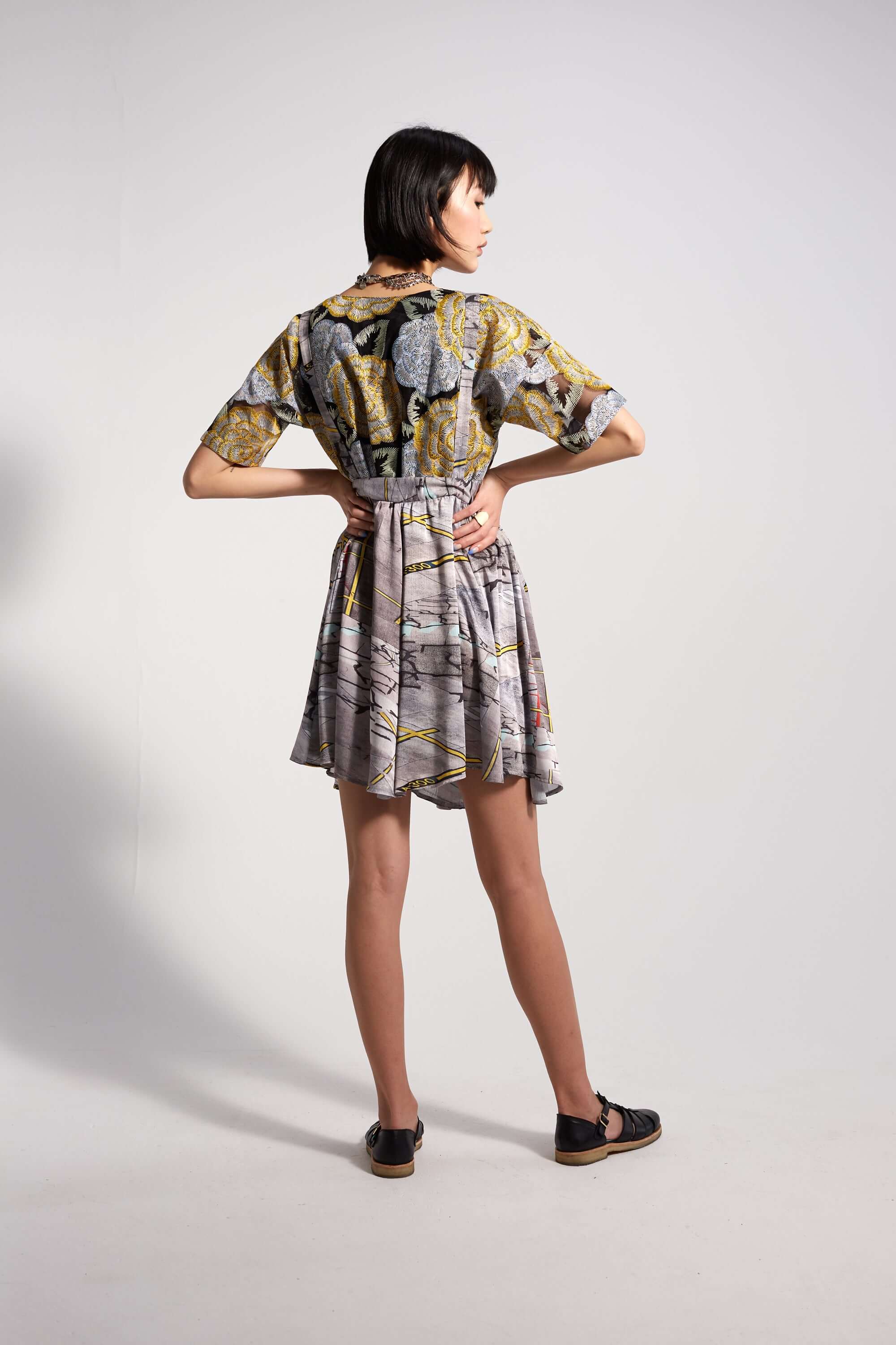 Decatur skirt in tarmac print