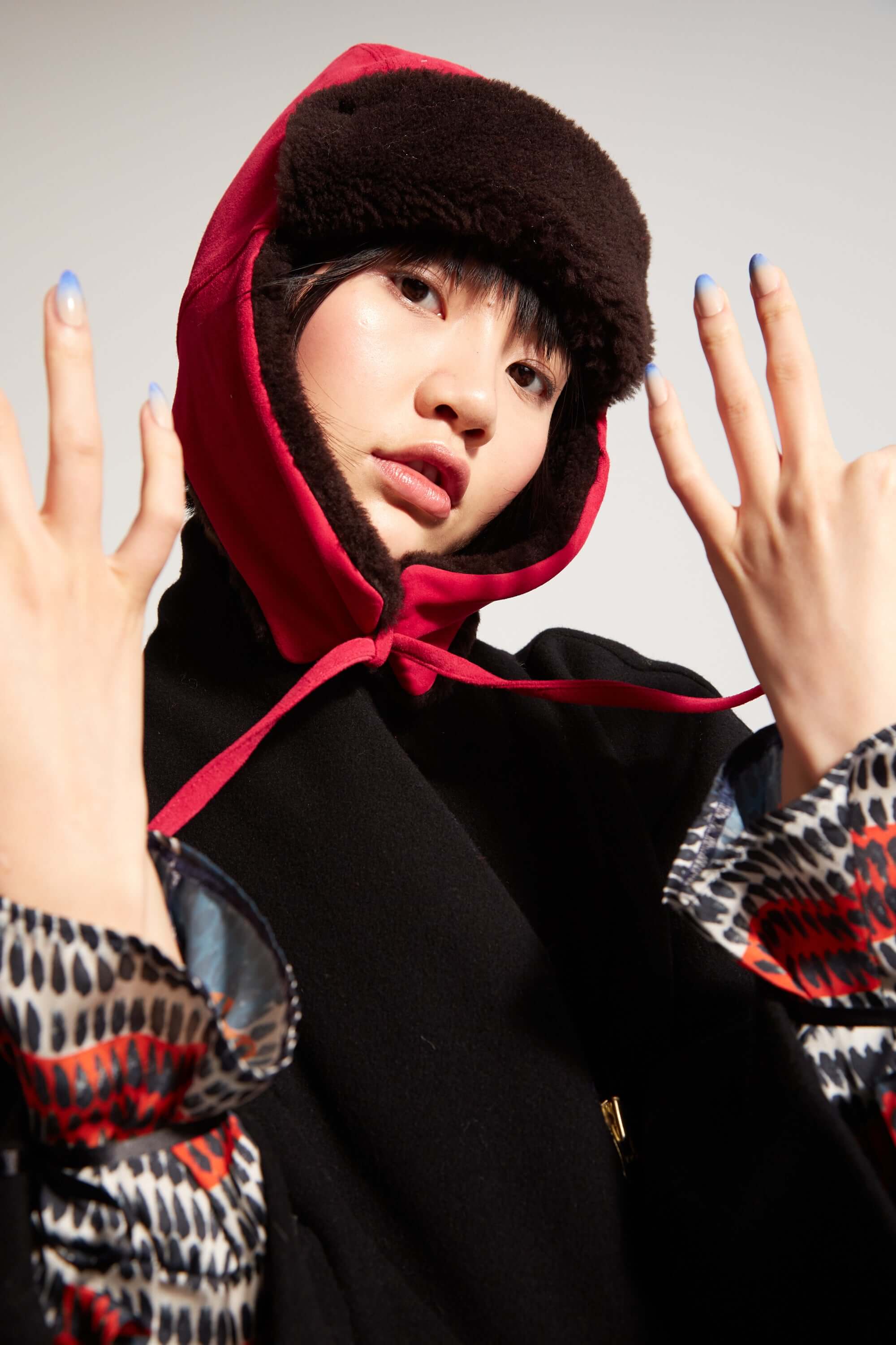 Chapka en daim fuchsia