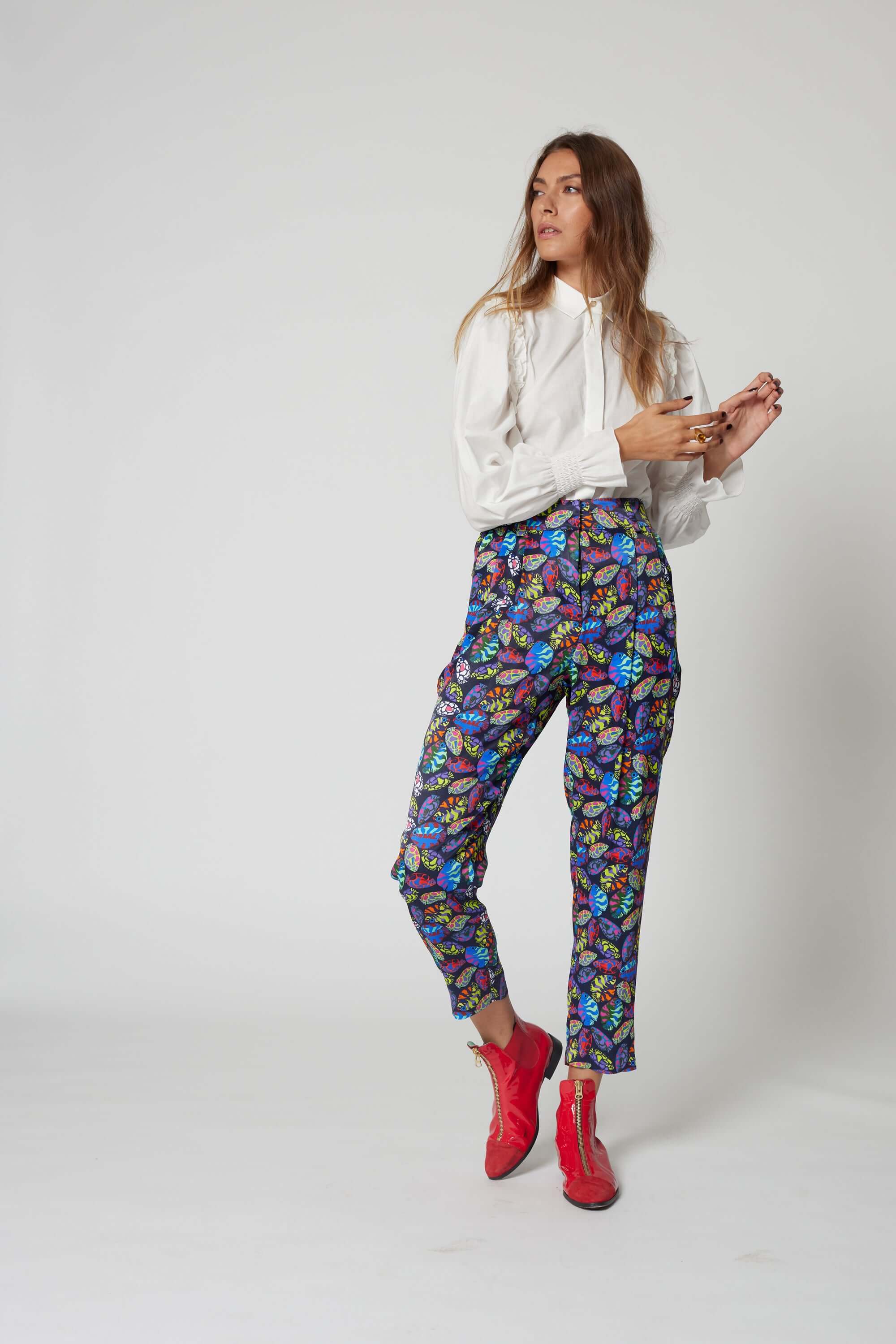 Pantalon Gabriel en imprimé Gourami