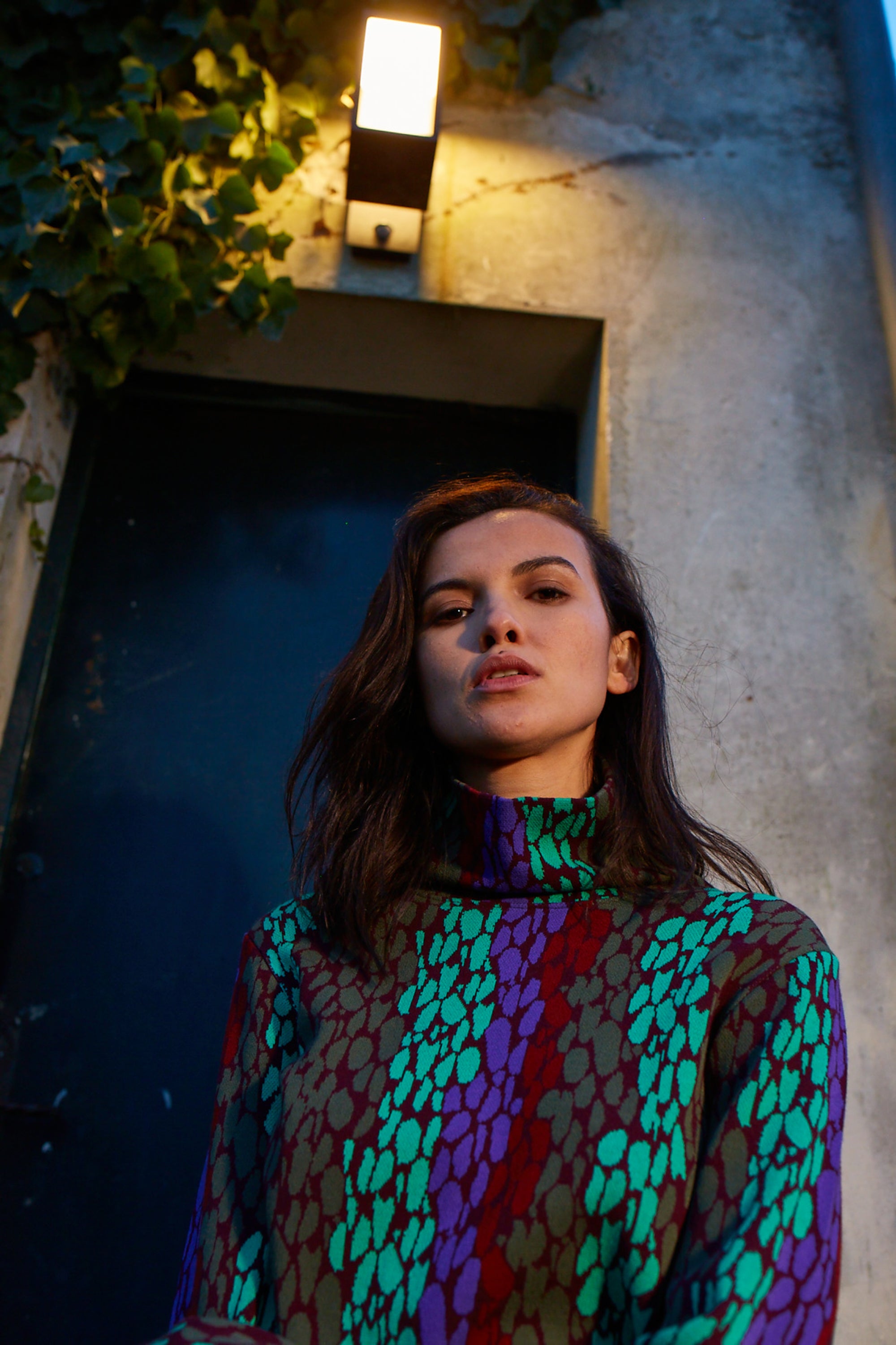 Slick Turtleneck in Ecaille knit