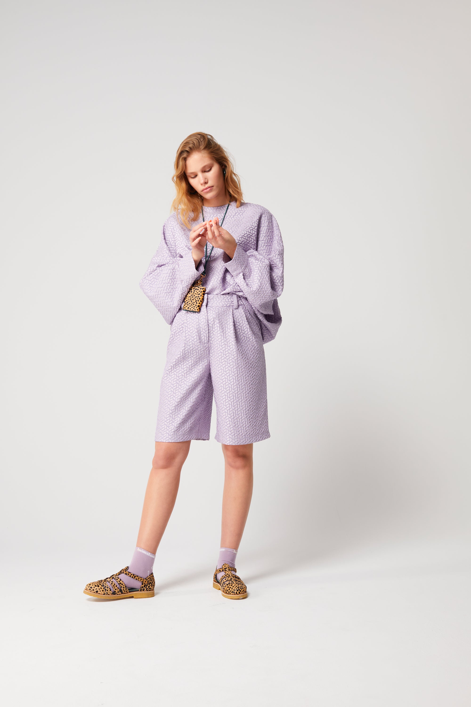 Moor bermuda in embossed Mist