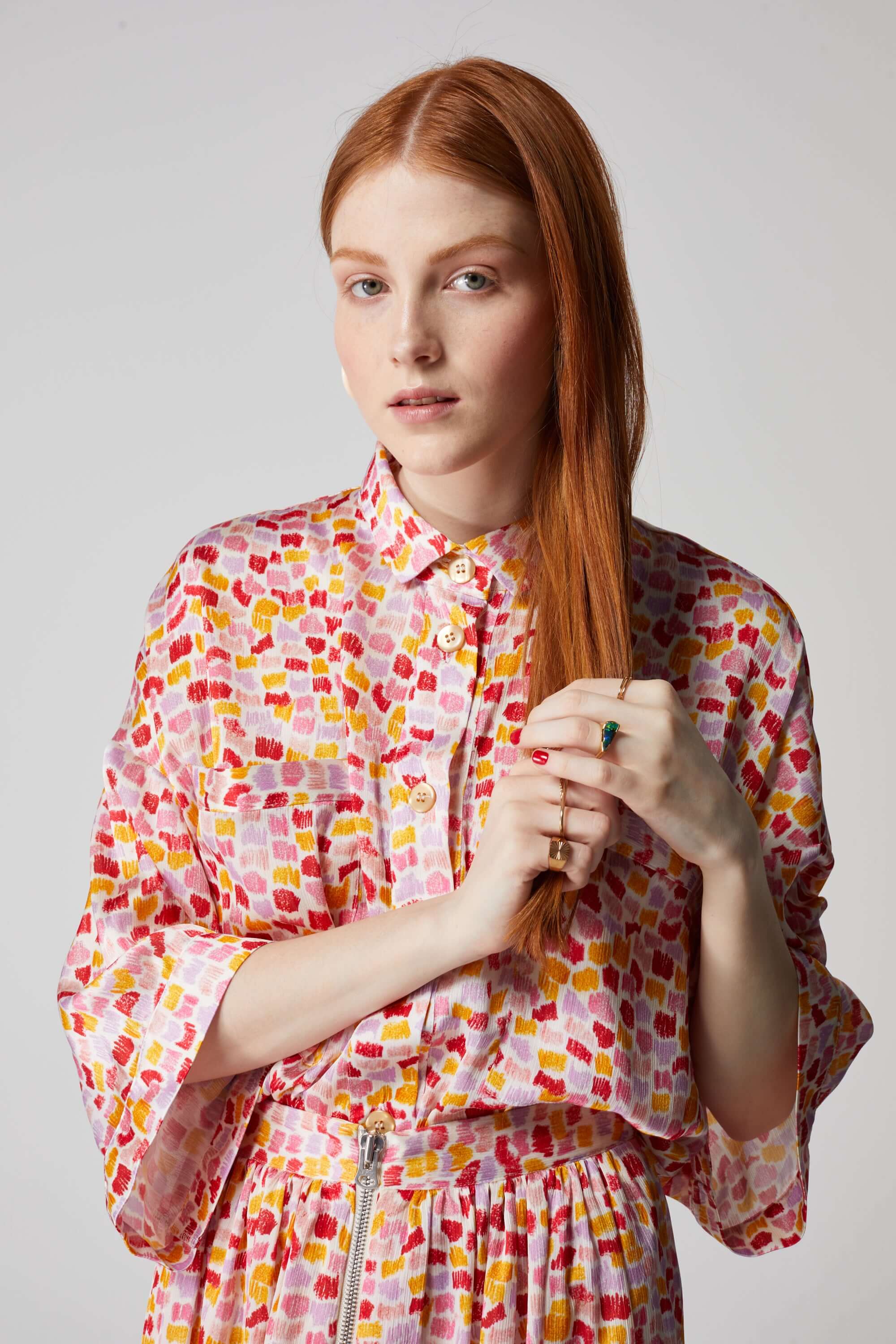 Astrée shirt in Palette print | Heimstone