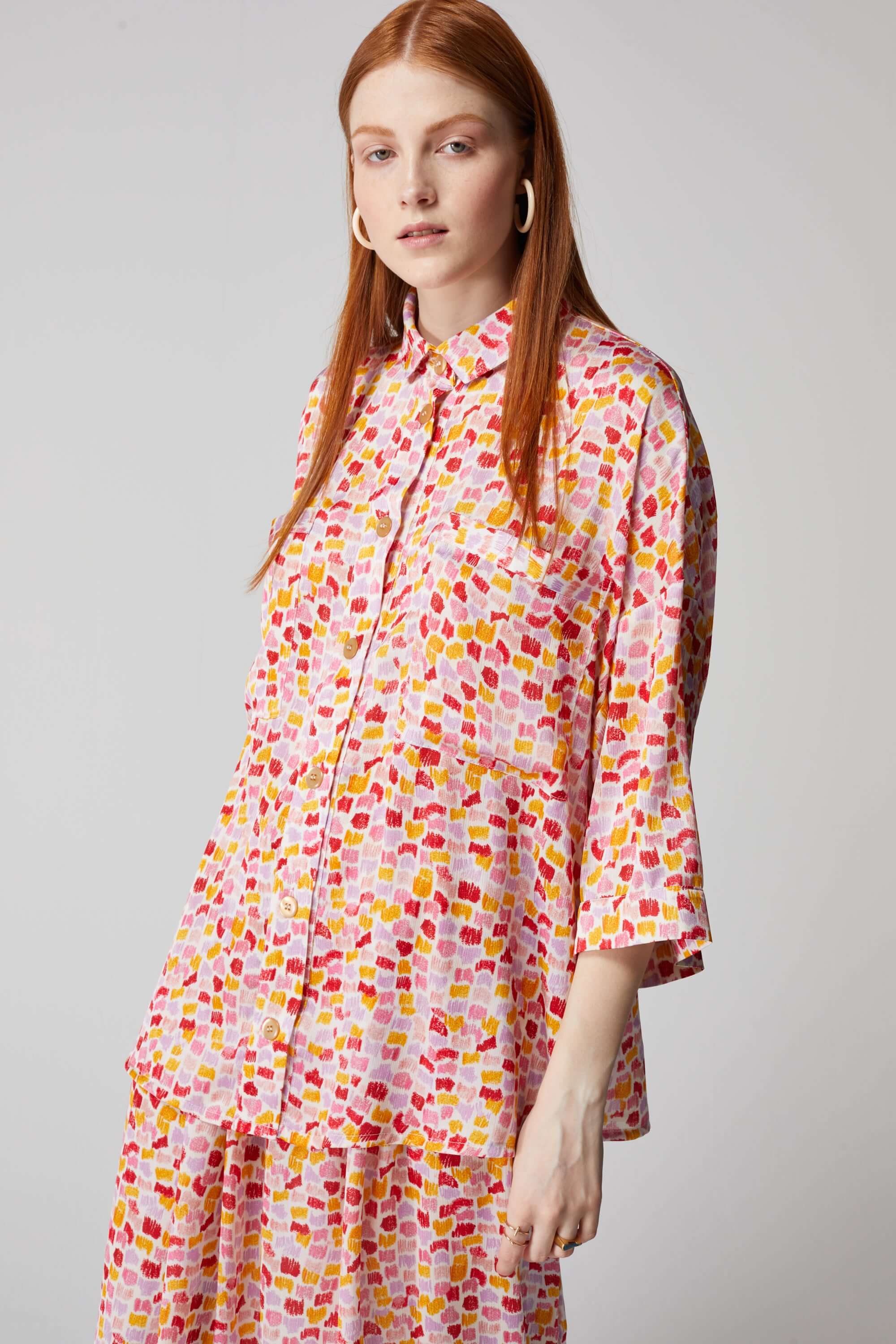 Astrée shirt in Palette print | Heimstone