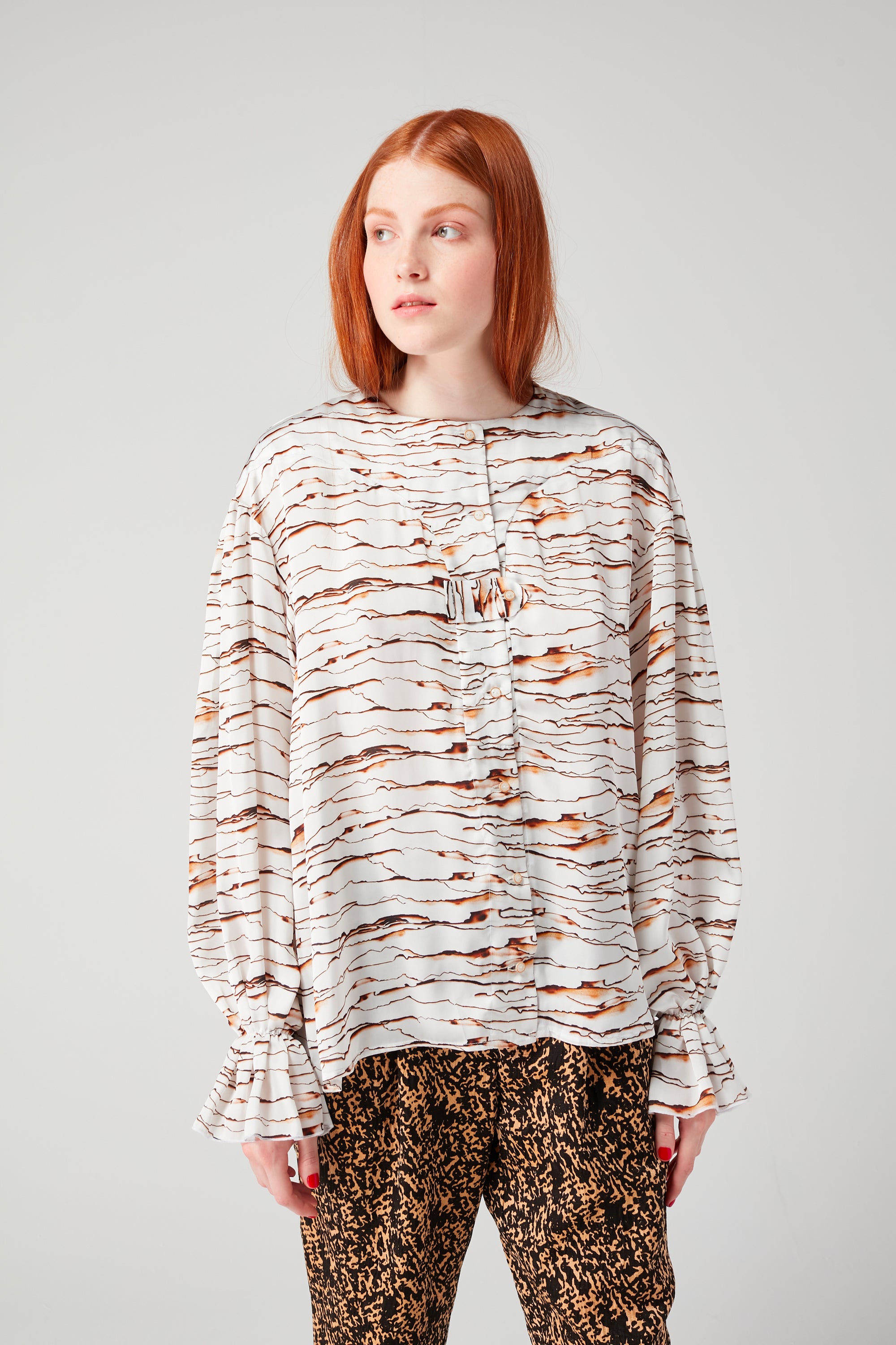 Chemise Trigalière en imprimé Parchemin