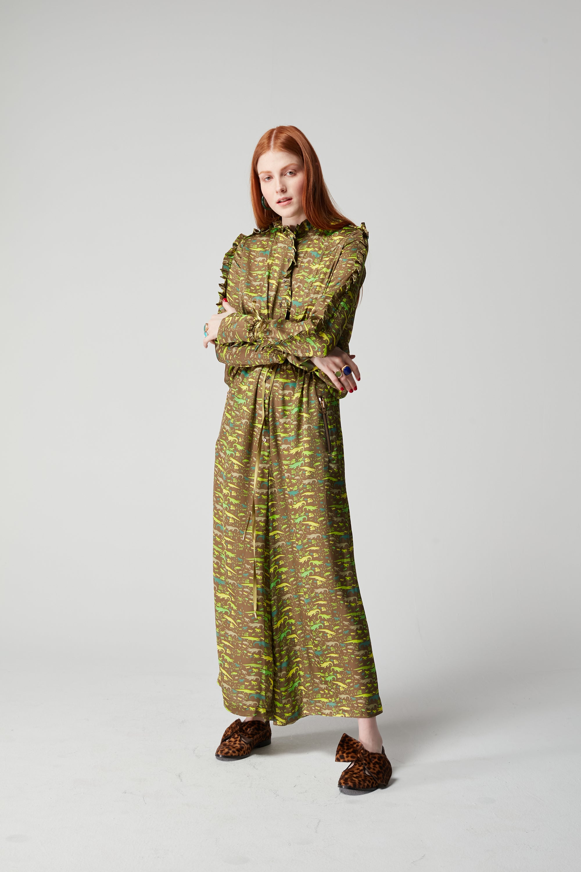 Gil jumpsuit in Eat Your Greens print