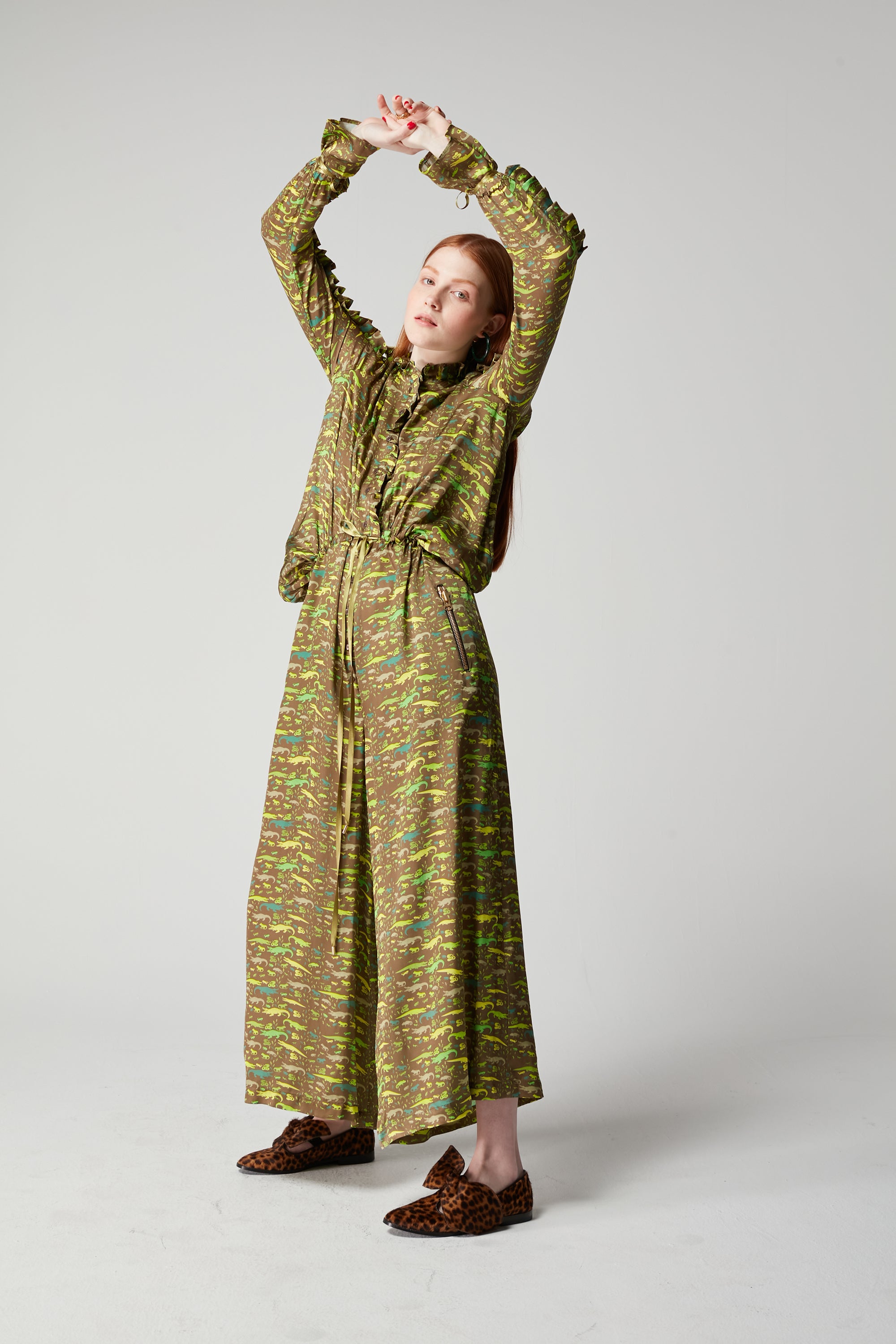 Gil jumpsuit in Eat Your Greens print