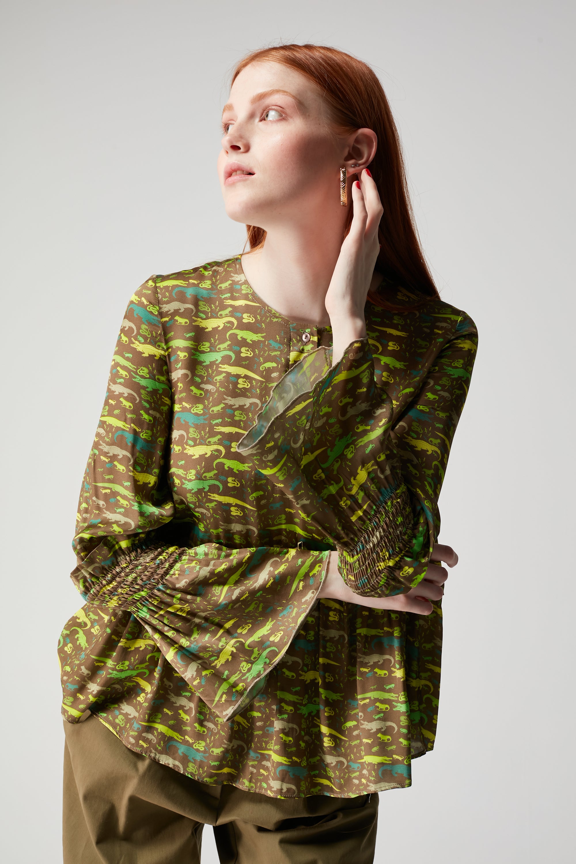 Blouse Panda en imprimé Eat Your Greens