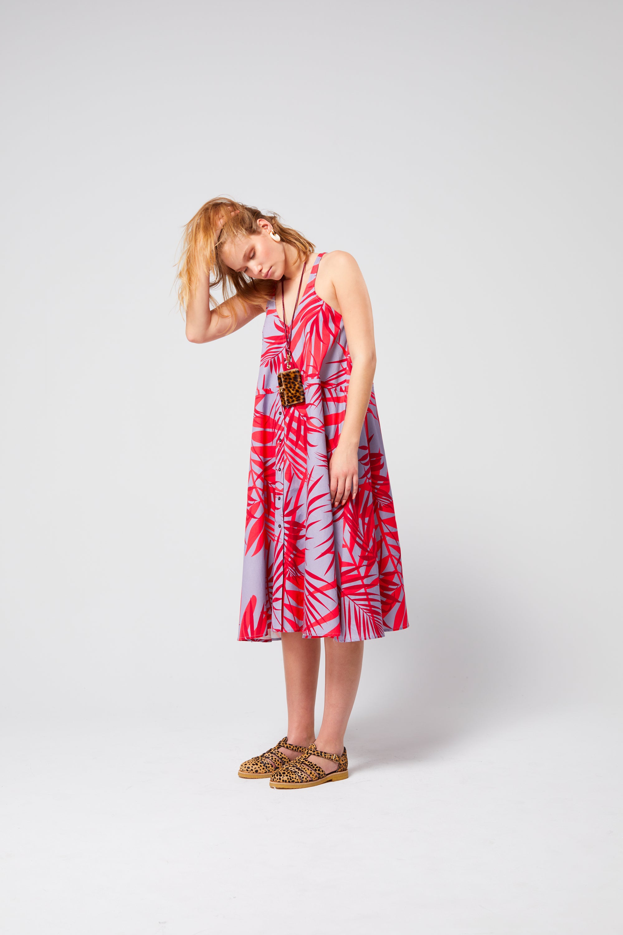 Java dress in Flamingo print