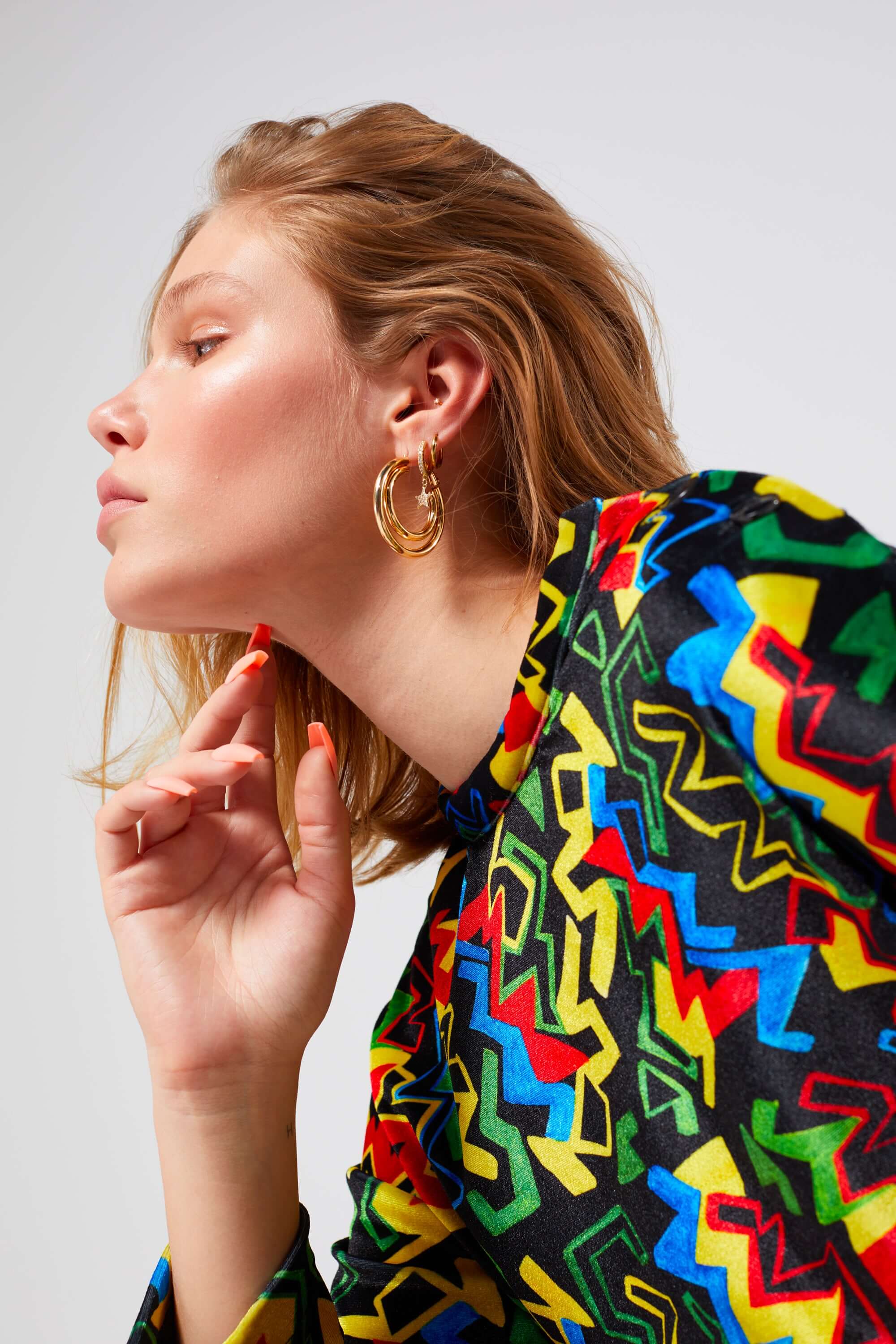 Bobbi sweater in Velvet Electric print | Heimstone