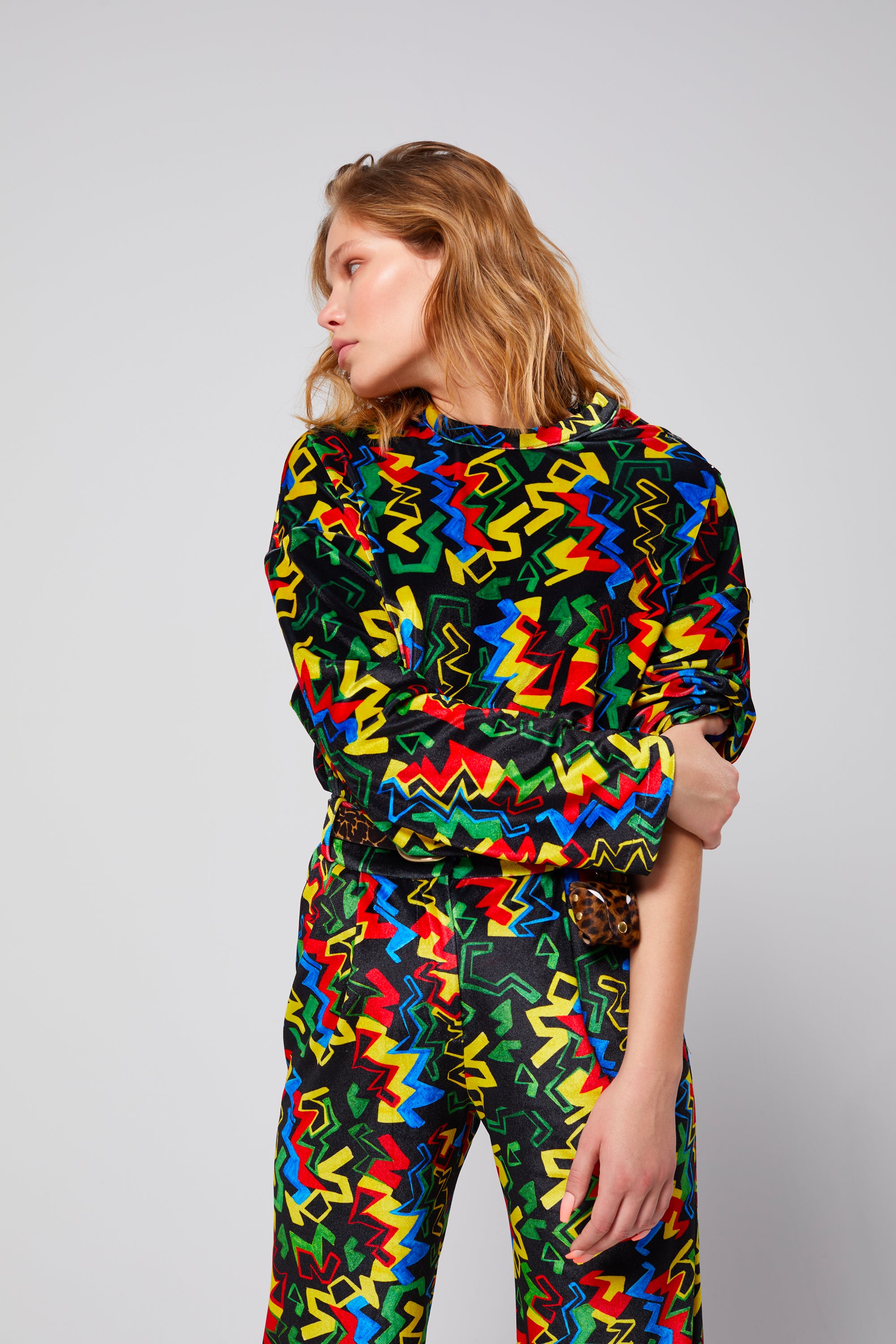 Moor pants in Velvet Electric print