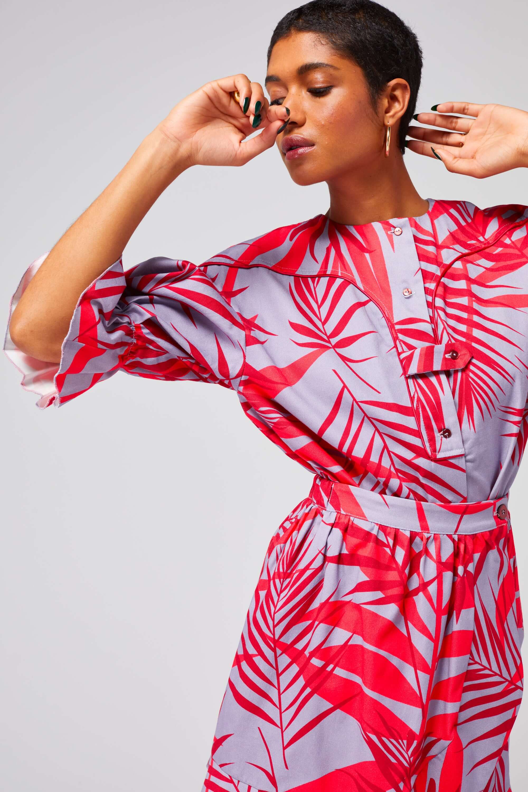 Beausserie shirt in Flamingo print | Heimstone