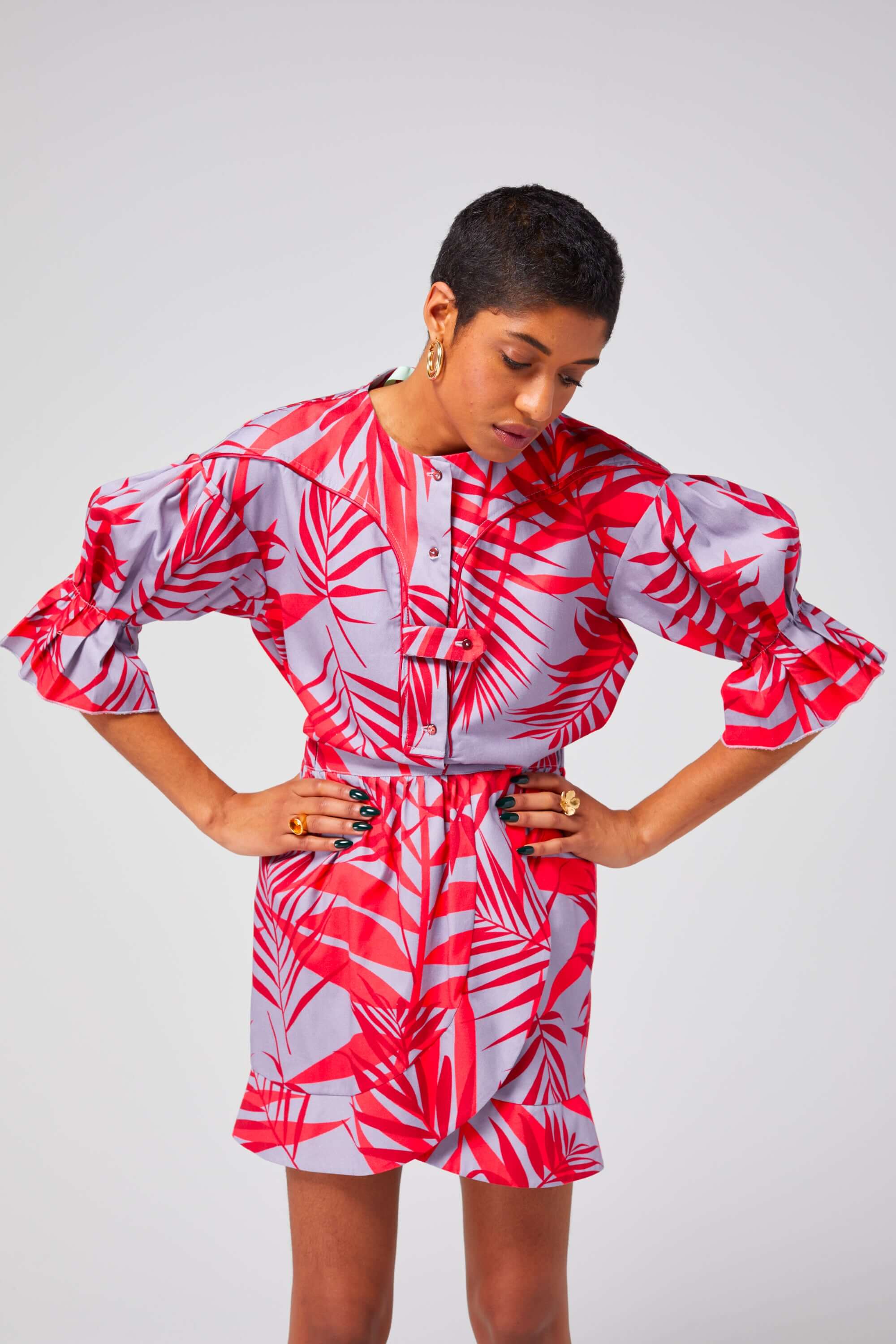 Beausserie shirt in Flamingo print | Heimstone