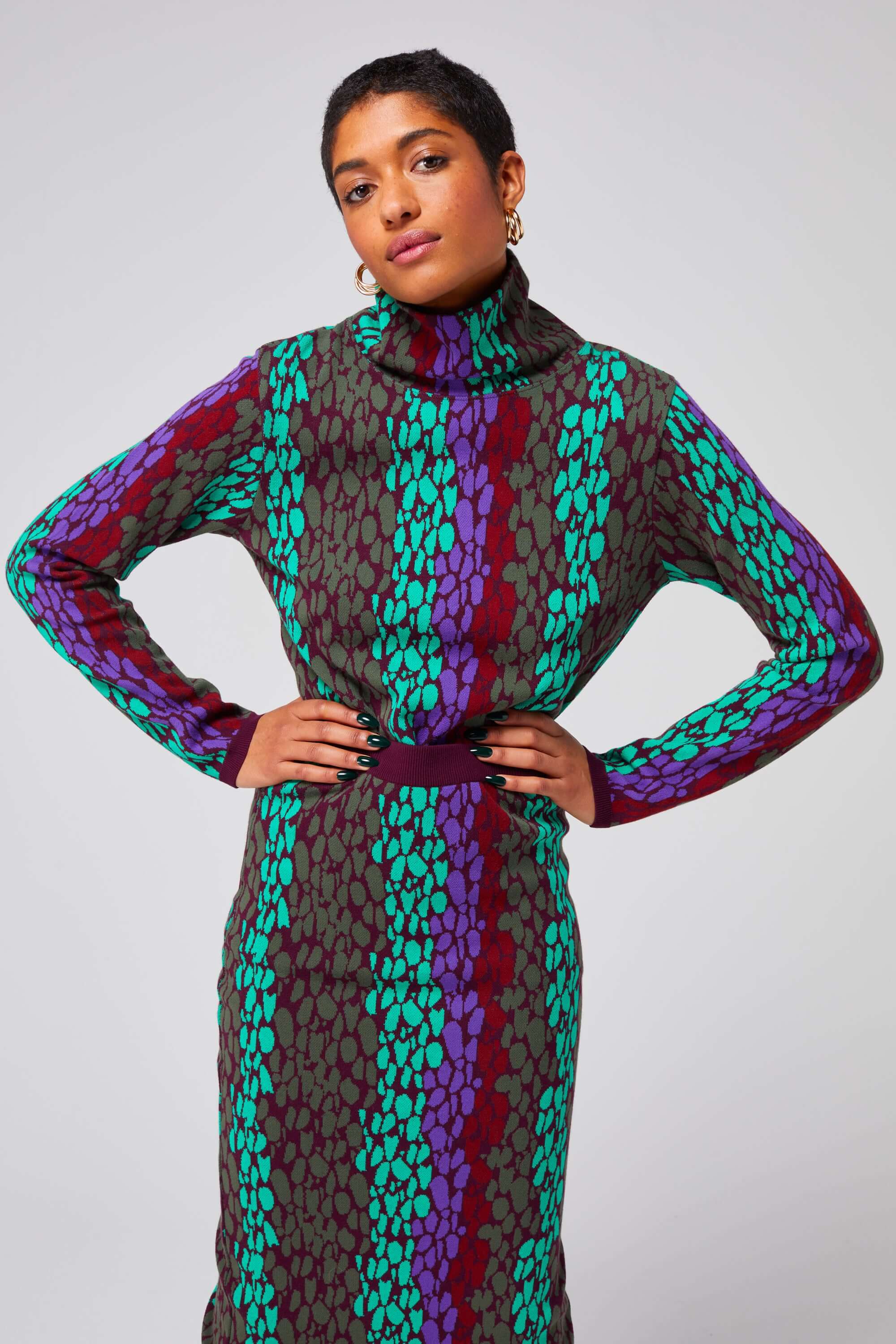 Fox skirt in Écaille knit