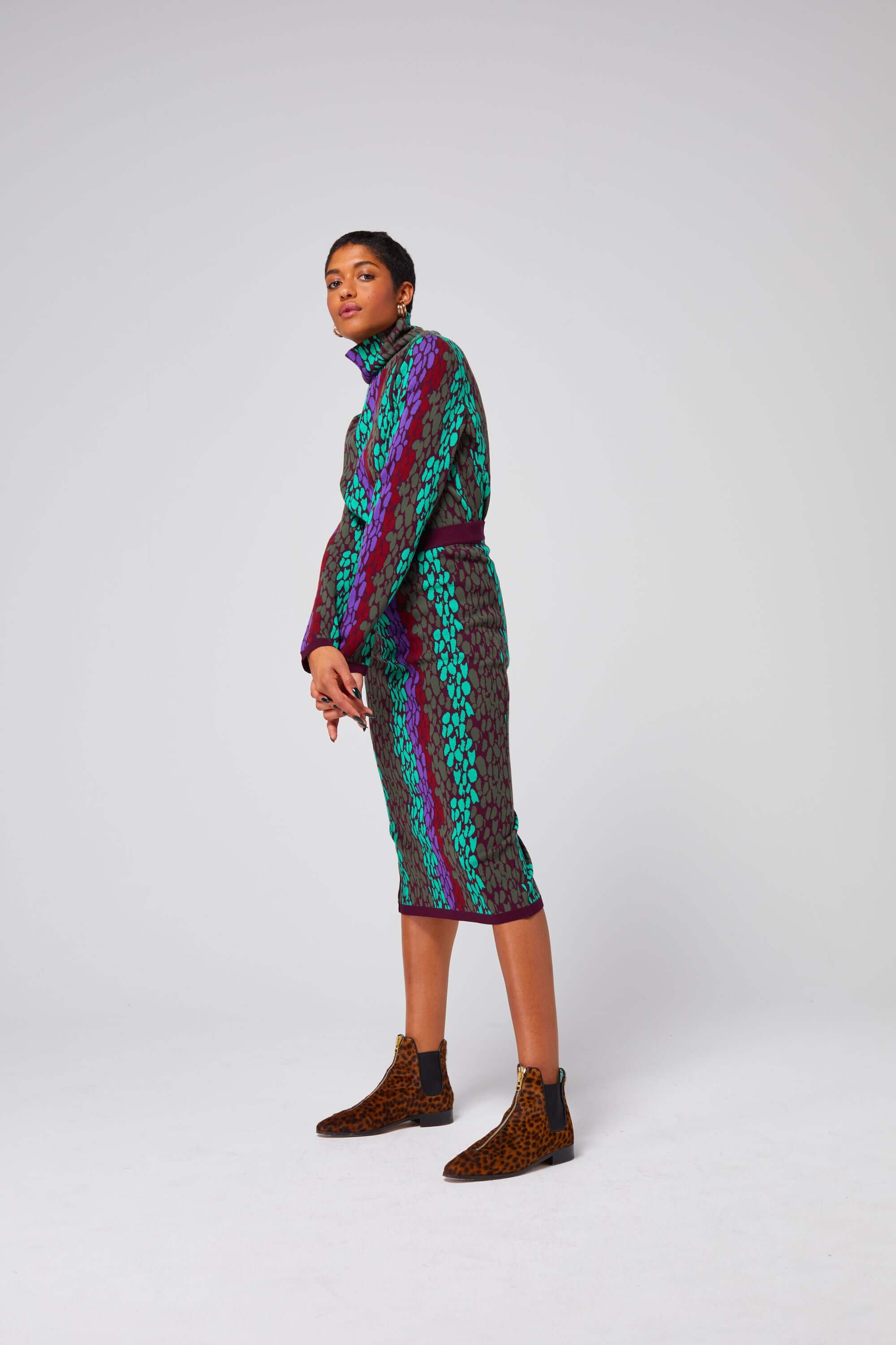 Fox skirt in Écaille knit